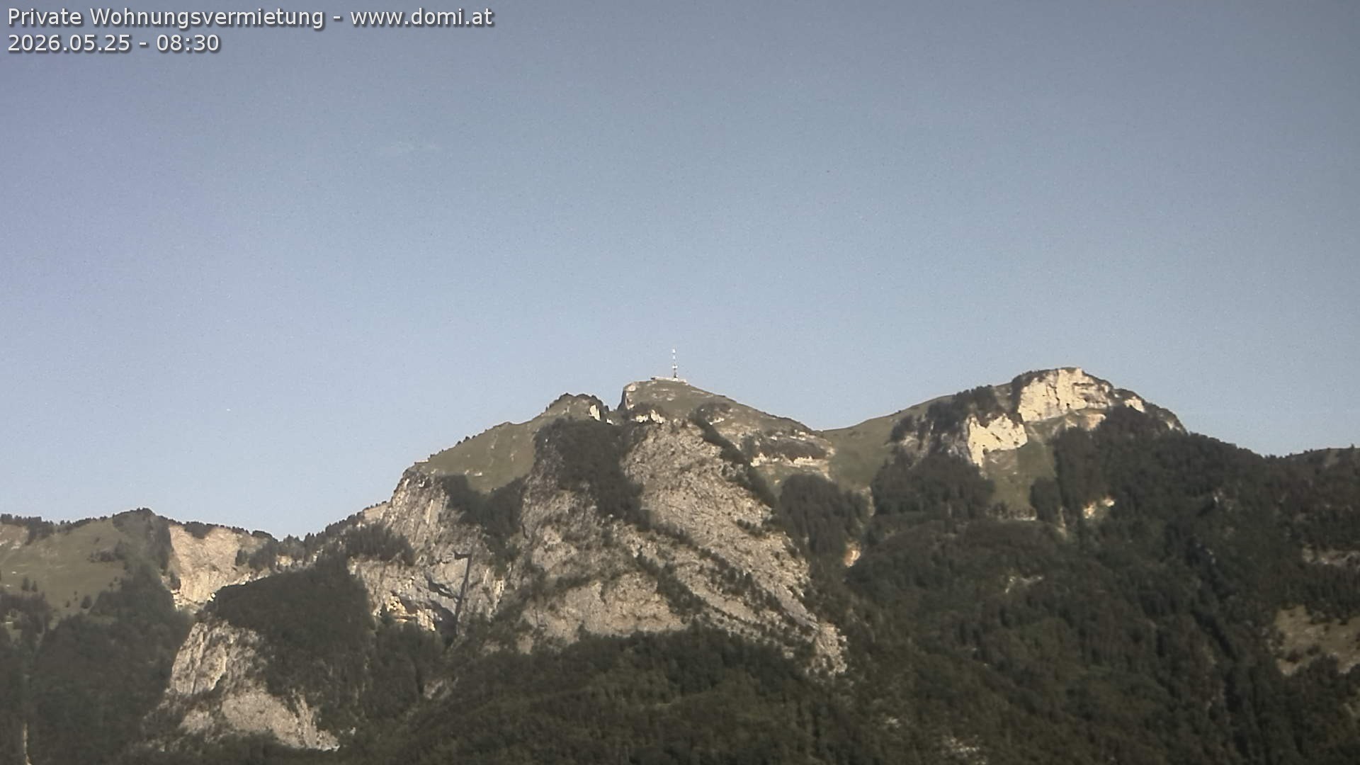 Archived image Webcam View of the Hoher Kasten from Bangs, Feldkirch