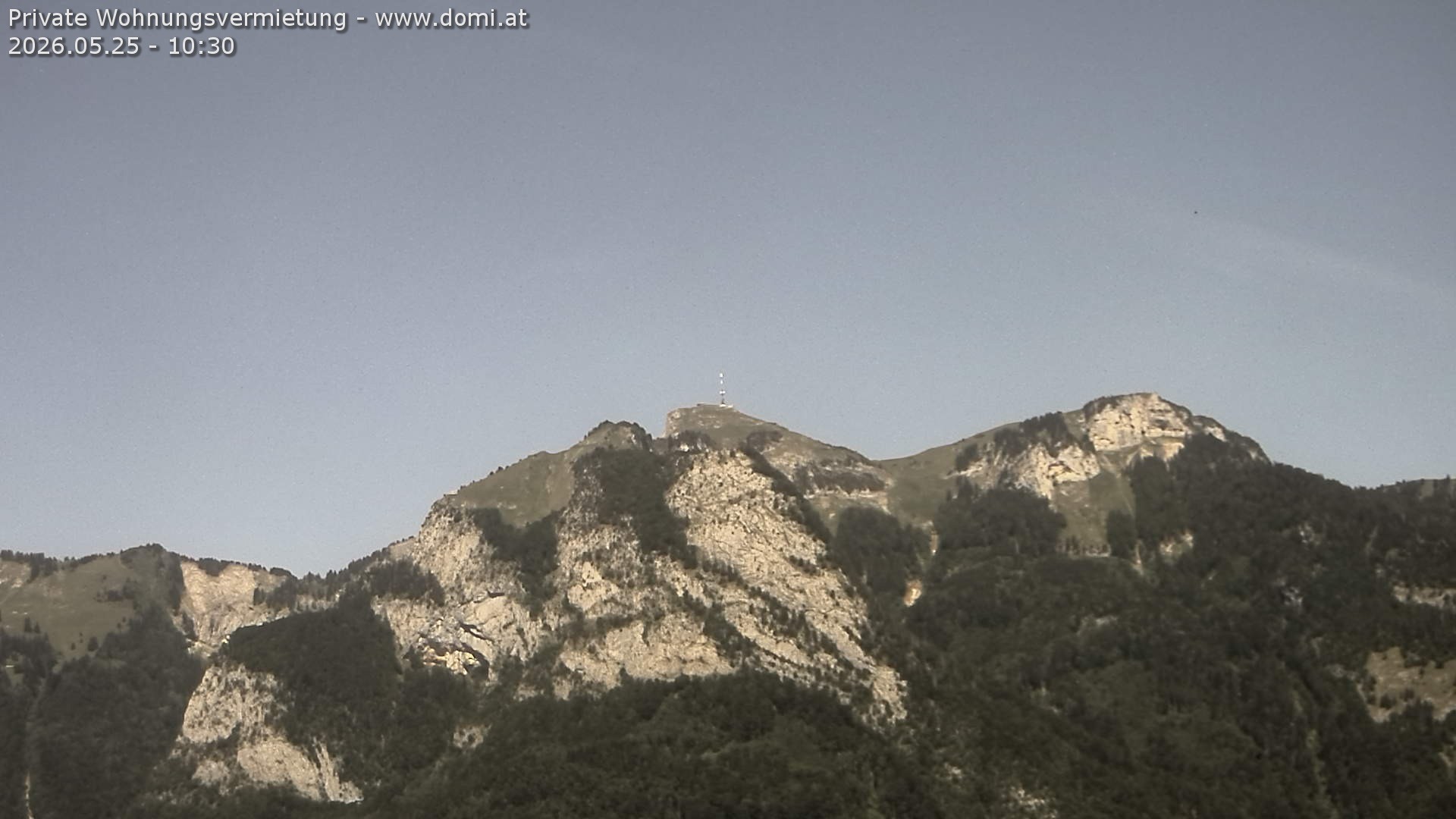 Archived image Webcam View of the Hoher Kasten from Bangs, Feldkirch