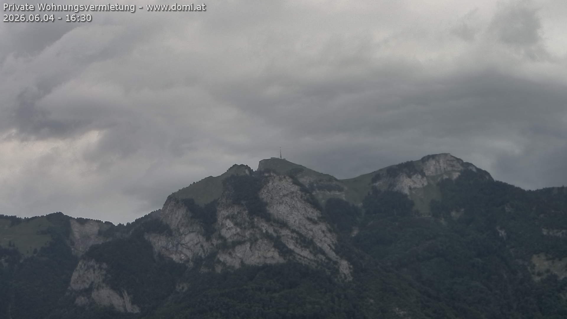 Archived image Webcam View of the Hoher Kasten from Bangs, Feldkirch