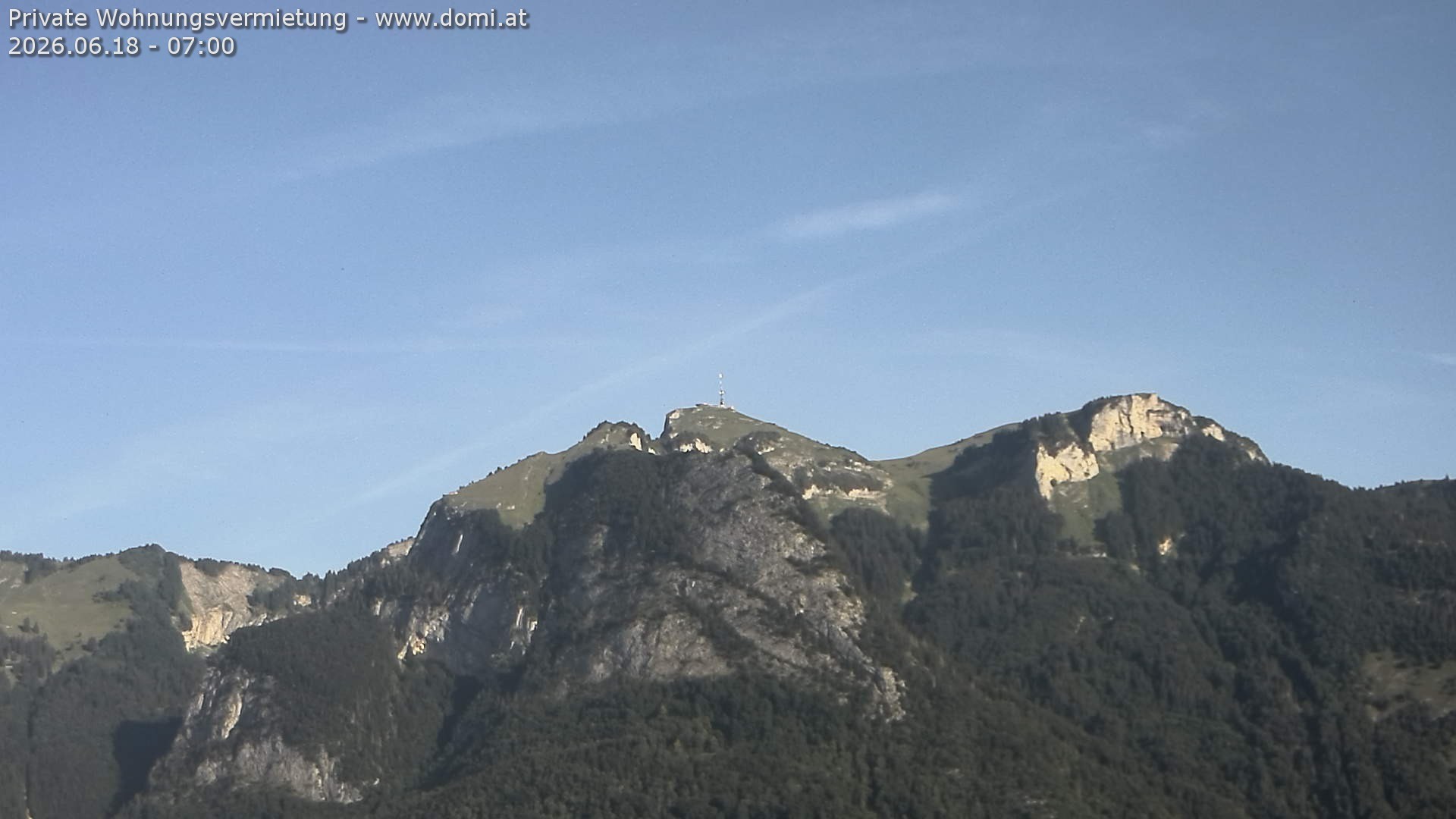 Archiv Foto Webcam Blick von Bangs, Feldkirch auf den Hohen Kasten