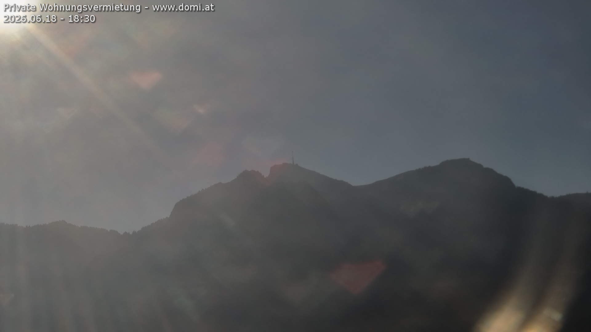 Archived image Webcam View of the Hoher Kasten from Bangs, Feldkirch