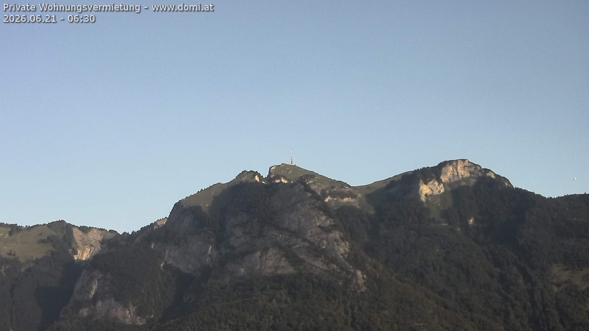 Archived image Webcam View of the Hoher Kasten from Bangs, Feldkirch