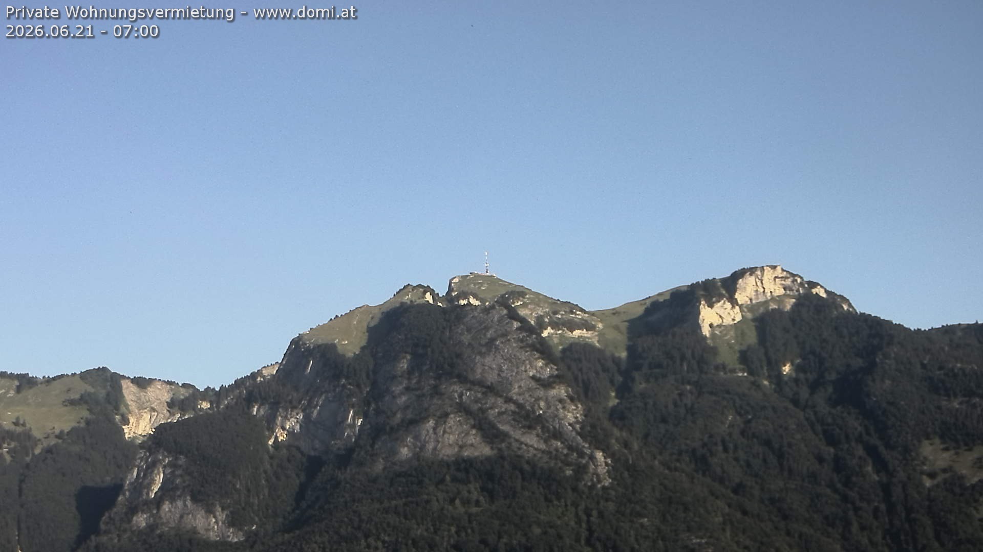 Archived image Webcam View of the Hoher Kasten from Bangs, Feldkirch