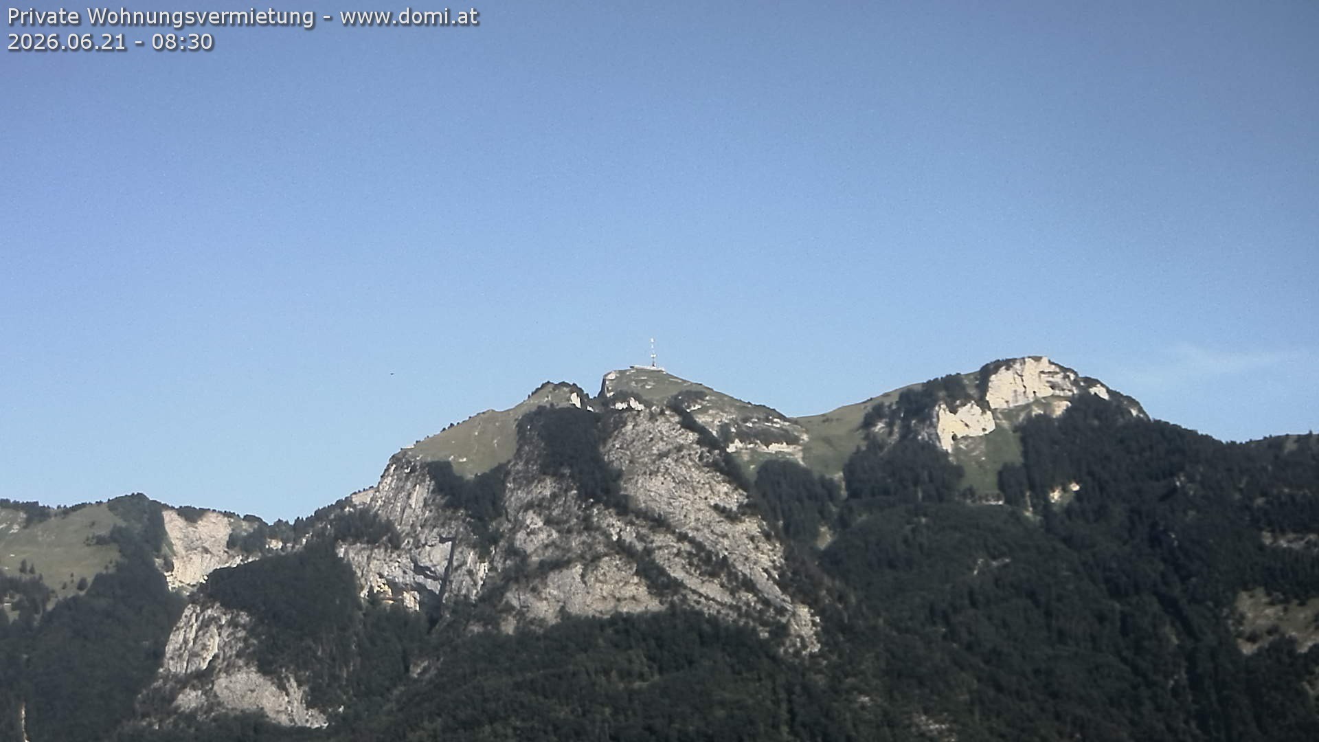Archived image Webcam View of the Hoher Kasten from Bangs, Feldkirch