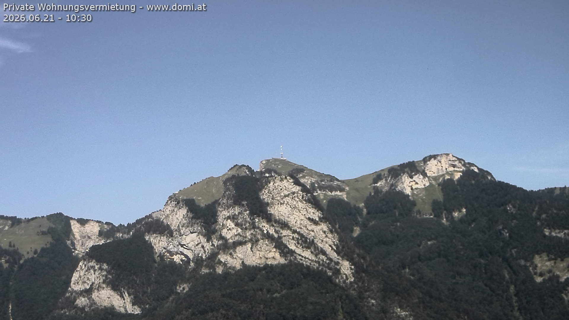 Archived image Webcam View of the Hoher Kasten from Bangs, Feldkirch