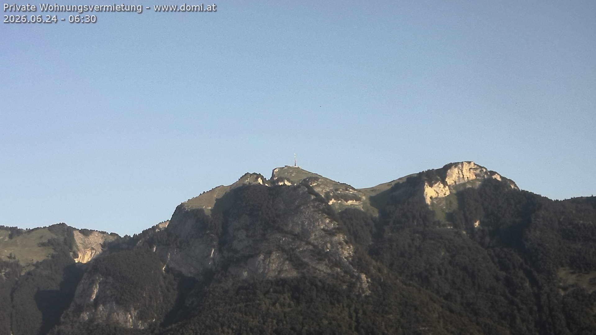 Archived image Webcam View of the Hoher Kasten from Bangs, Feldkirch
