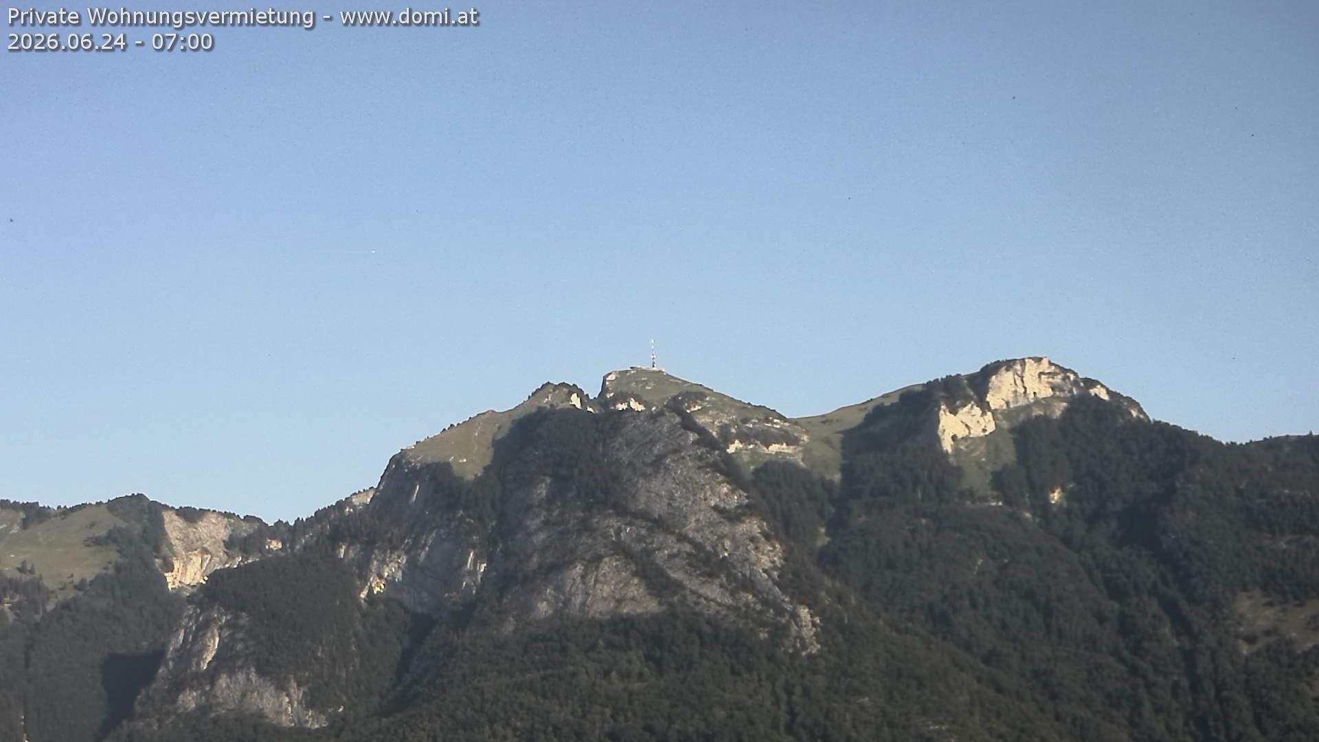 Archived image Webcam View of the Hoher Kasten from Bangs, Feldkirch