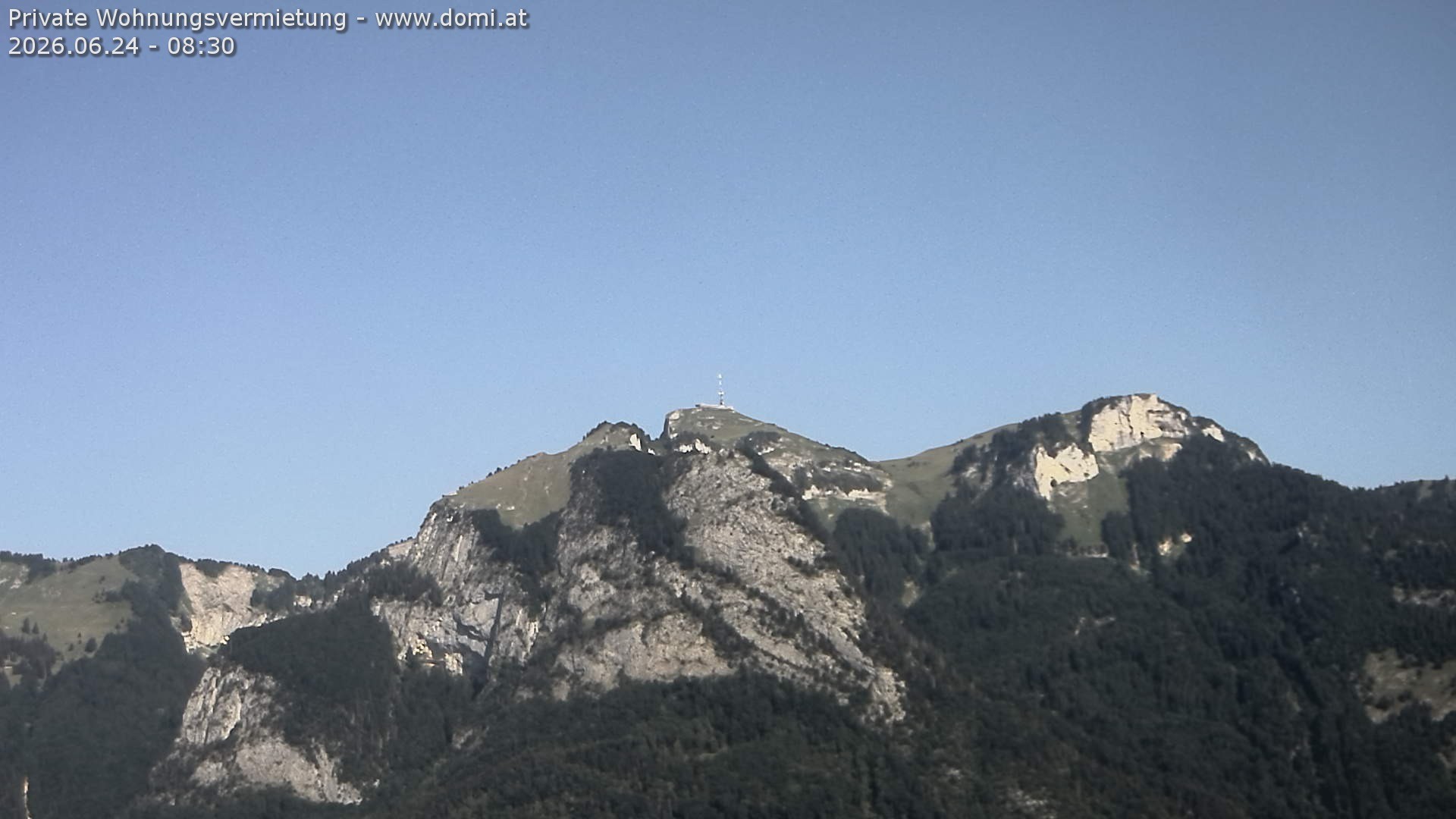 Archived image Webcam View of the Hoher Kasten from Bangs, Feldkirch