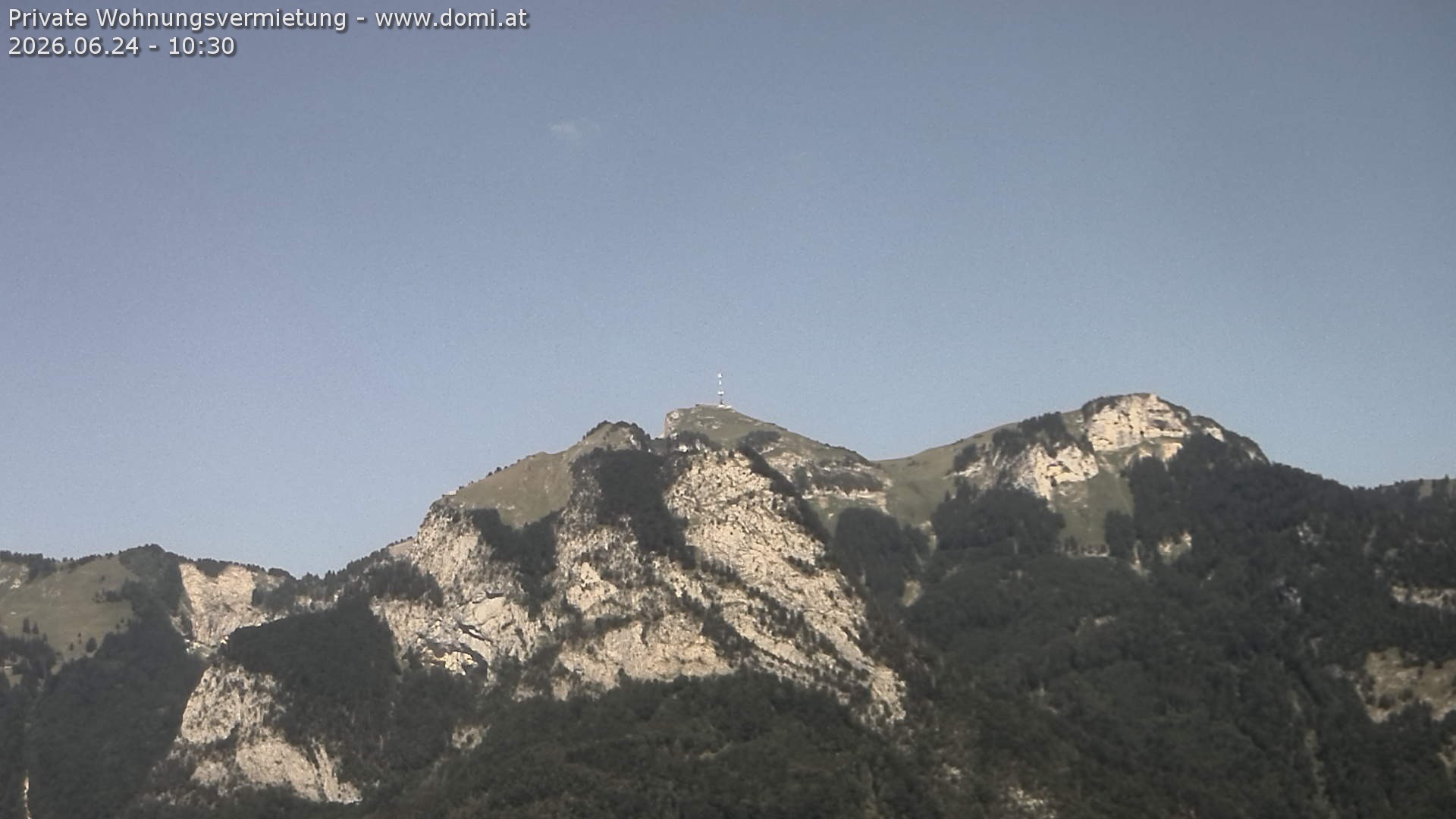 Archived image Webcam View of the Hoher Kasten from Bangs, Feldkirch