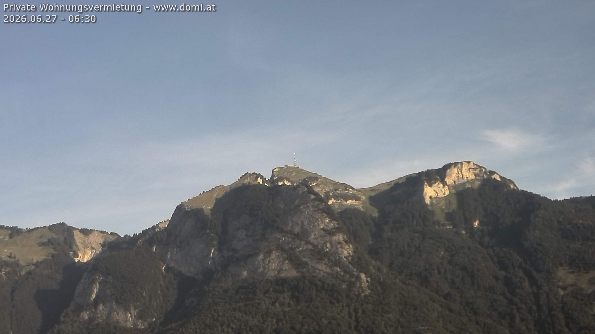 Archived image Webcam View of the Hoher Kasten from Bangs, Feldkirch