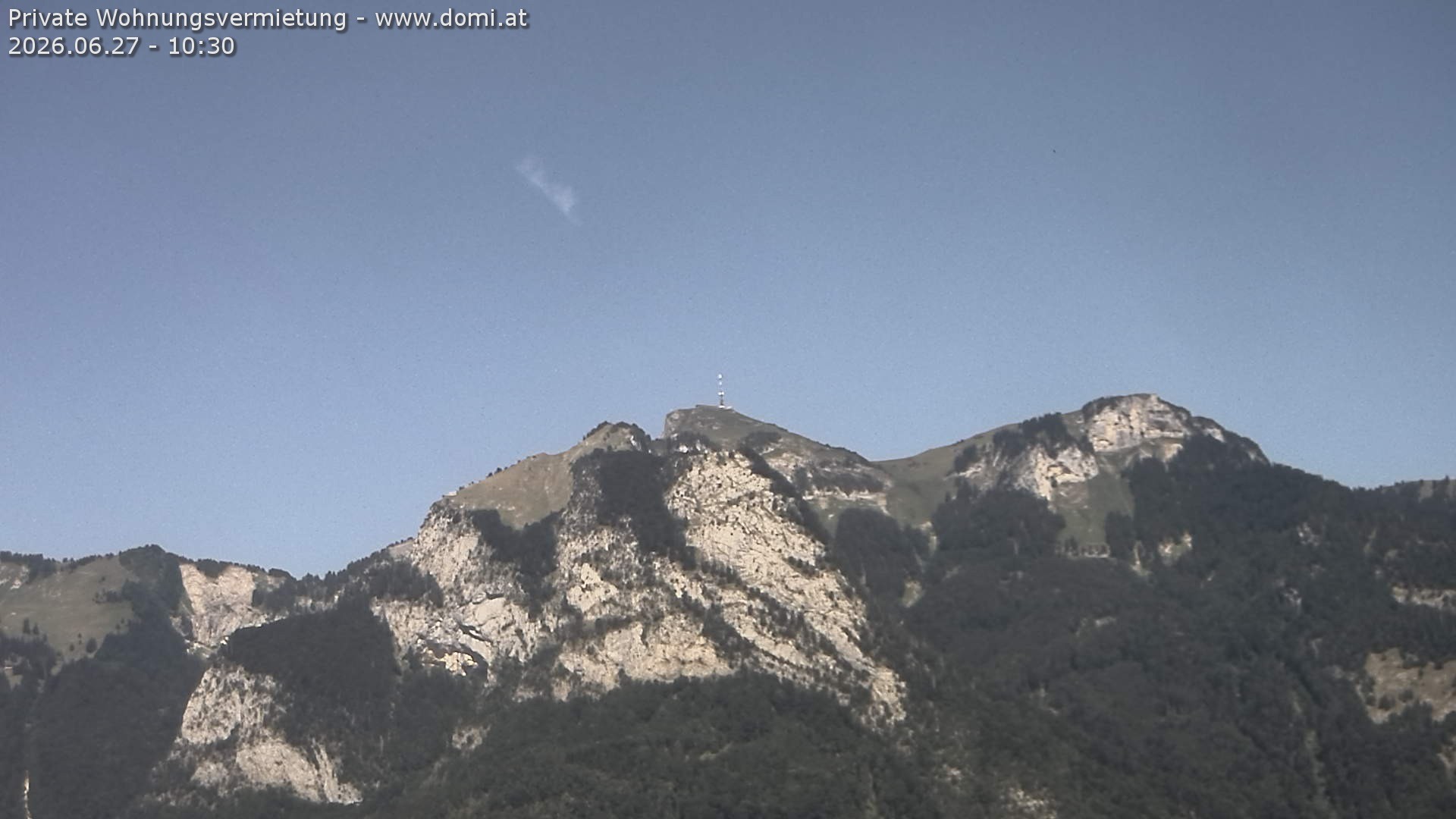 Archived image Webcam View of the Hoher Kasten from Bangs, Feldkirch