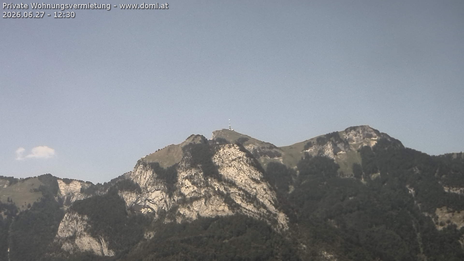 Archived image Webcam View of the Hoher Kasten from Bangs, Feldkirch