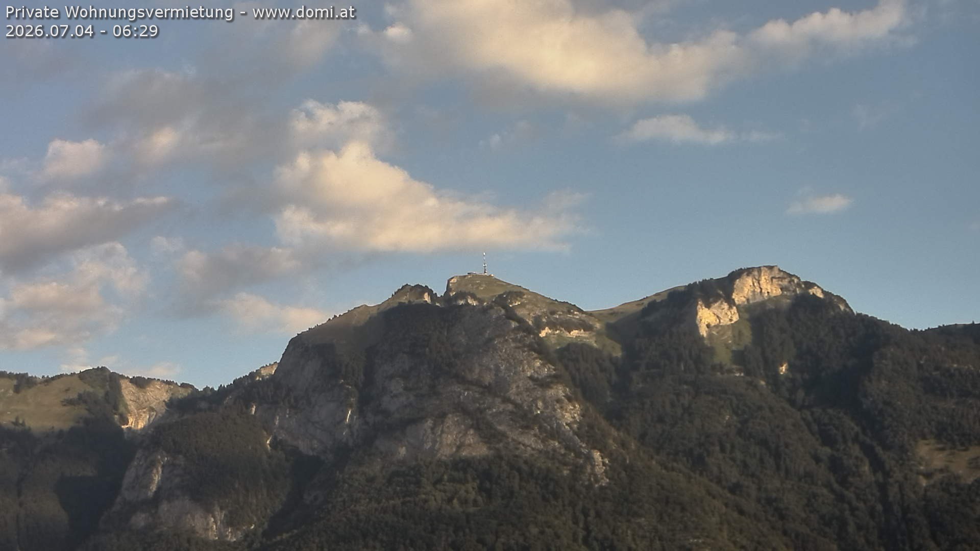 Archiv Foto Webcam Blick von Bangs, Feldkirch auf den Hohen Kasten