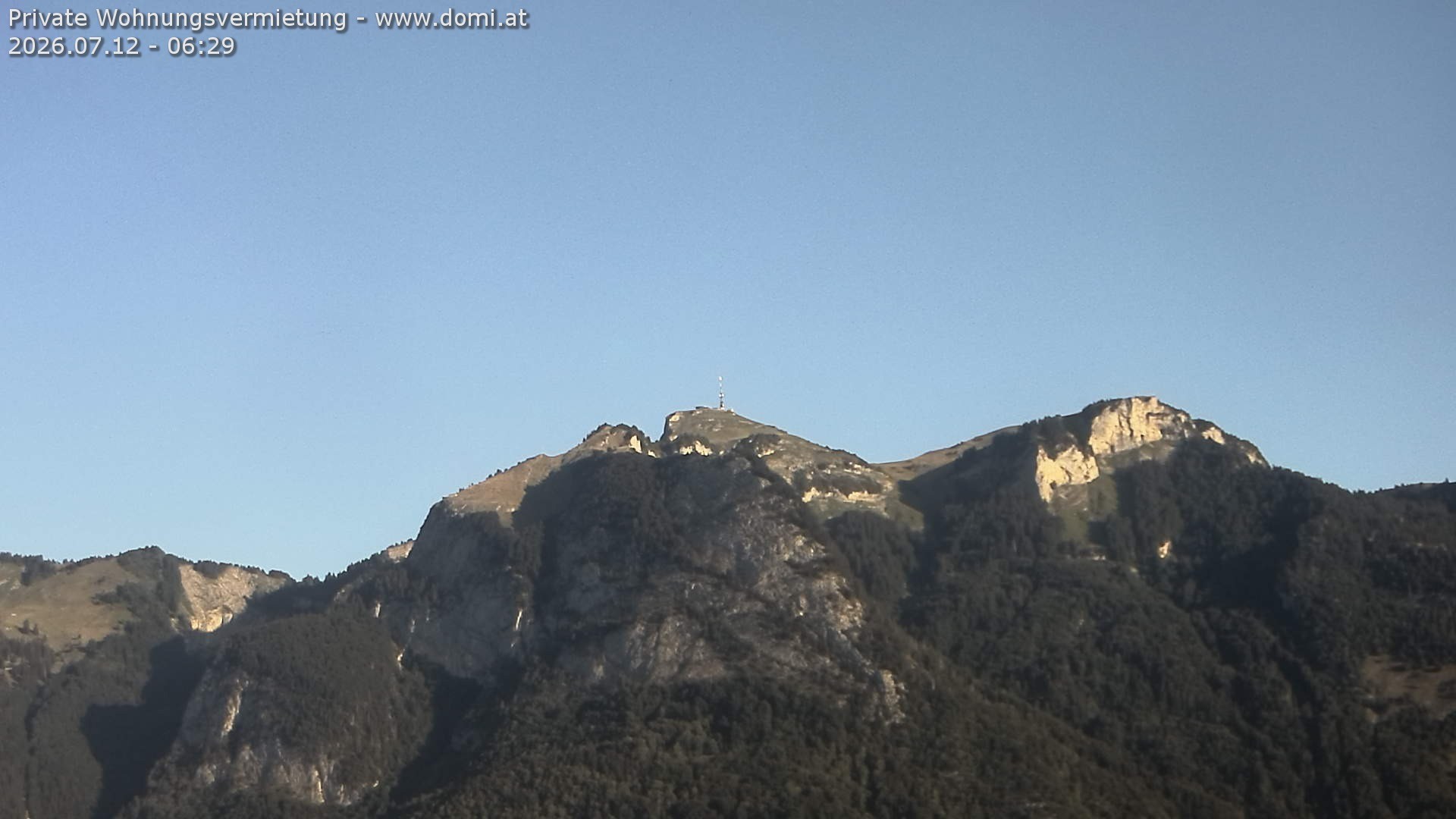 Archived image Webcam View of the Hoher Kasten from Bangs, Feldkirch
