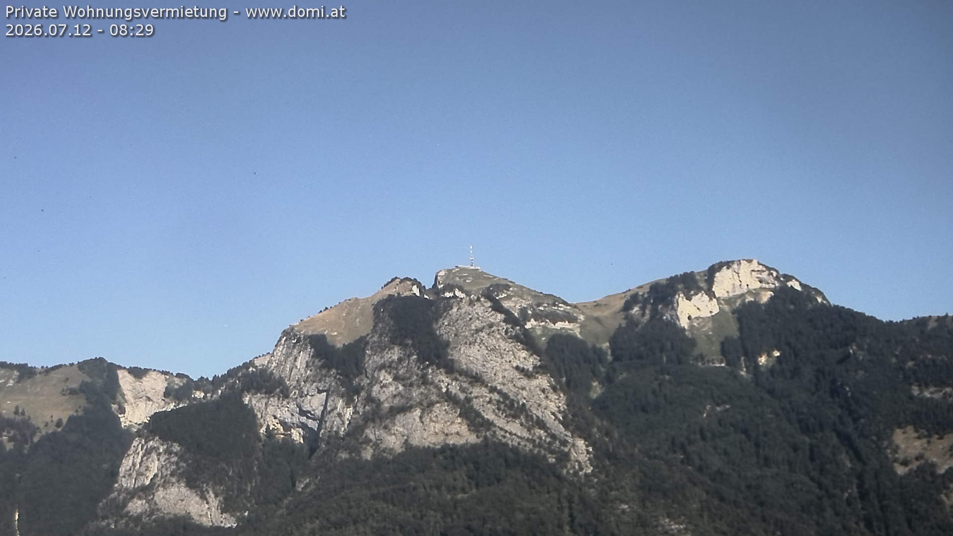 Archived image Webcam View of the Hoher Kasten from Bangs, Feldkirch
