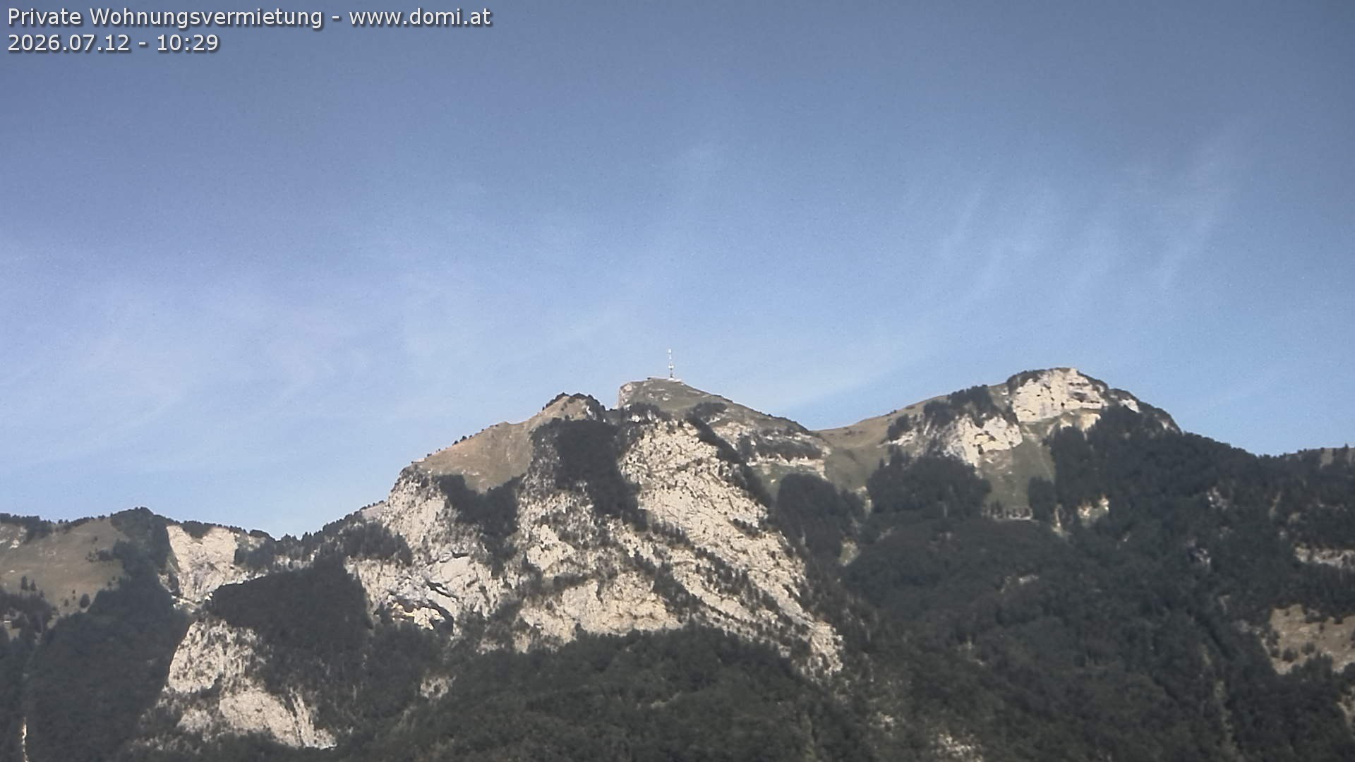 Archived image Webcam View of the Hoher Kasten from Bangs, Feldkirch