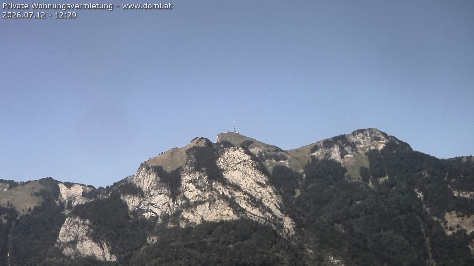Archived image Webcam View of the Hoher Kasten from Bangs, Feldkirch