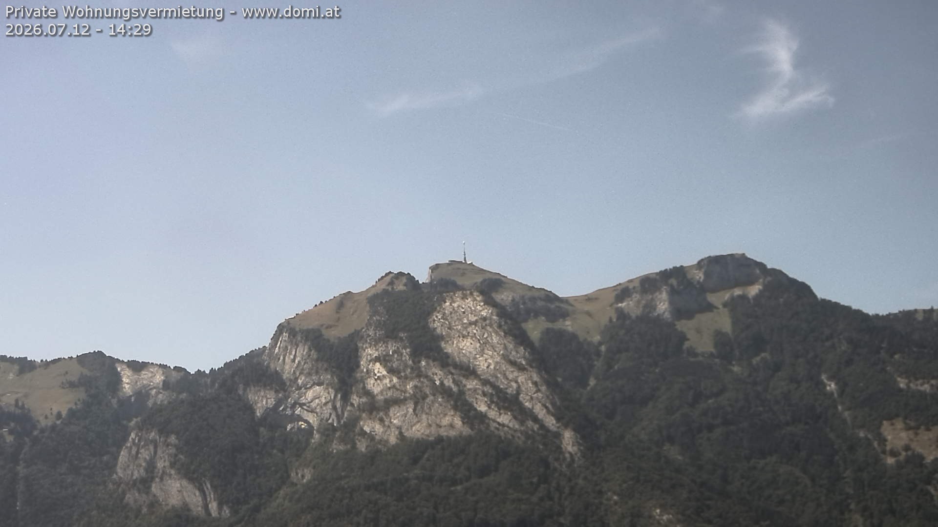 Archived image Webcam View of the Hoher Kasten from Bangs, Feldkirch
