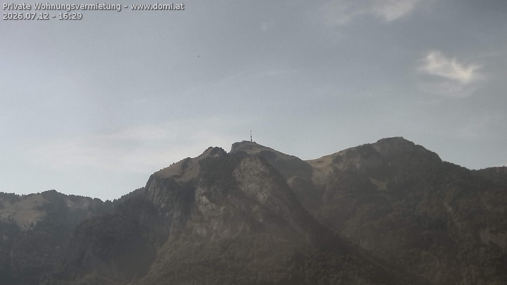 Archived image Webcam View of the Hoher Kasten from Bangs, Feldkirch