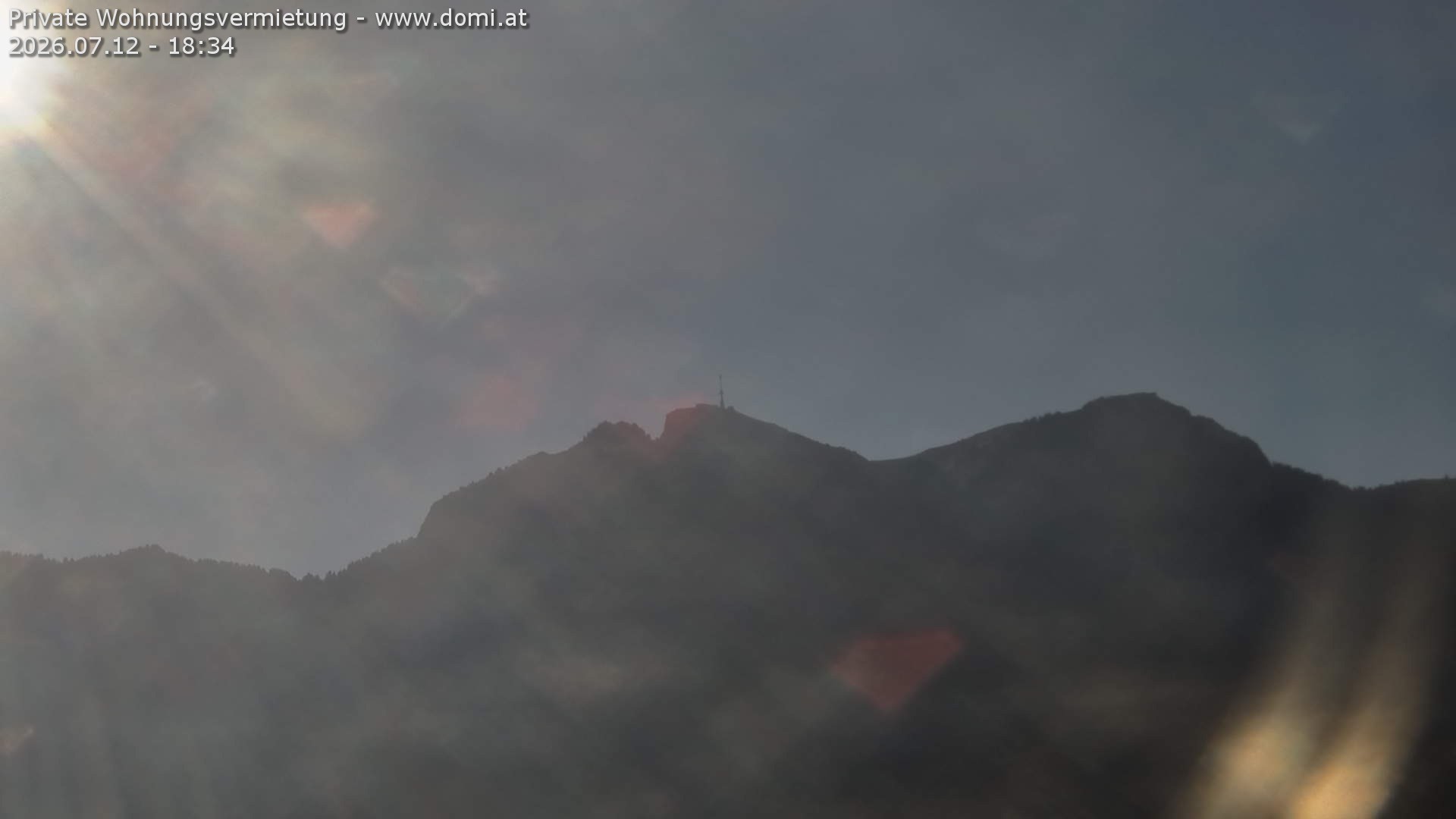 Archived image Webcam View of the Hoher Kasten from Bangs, Feldkirch