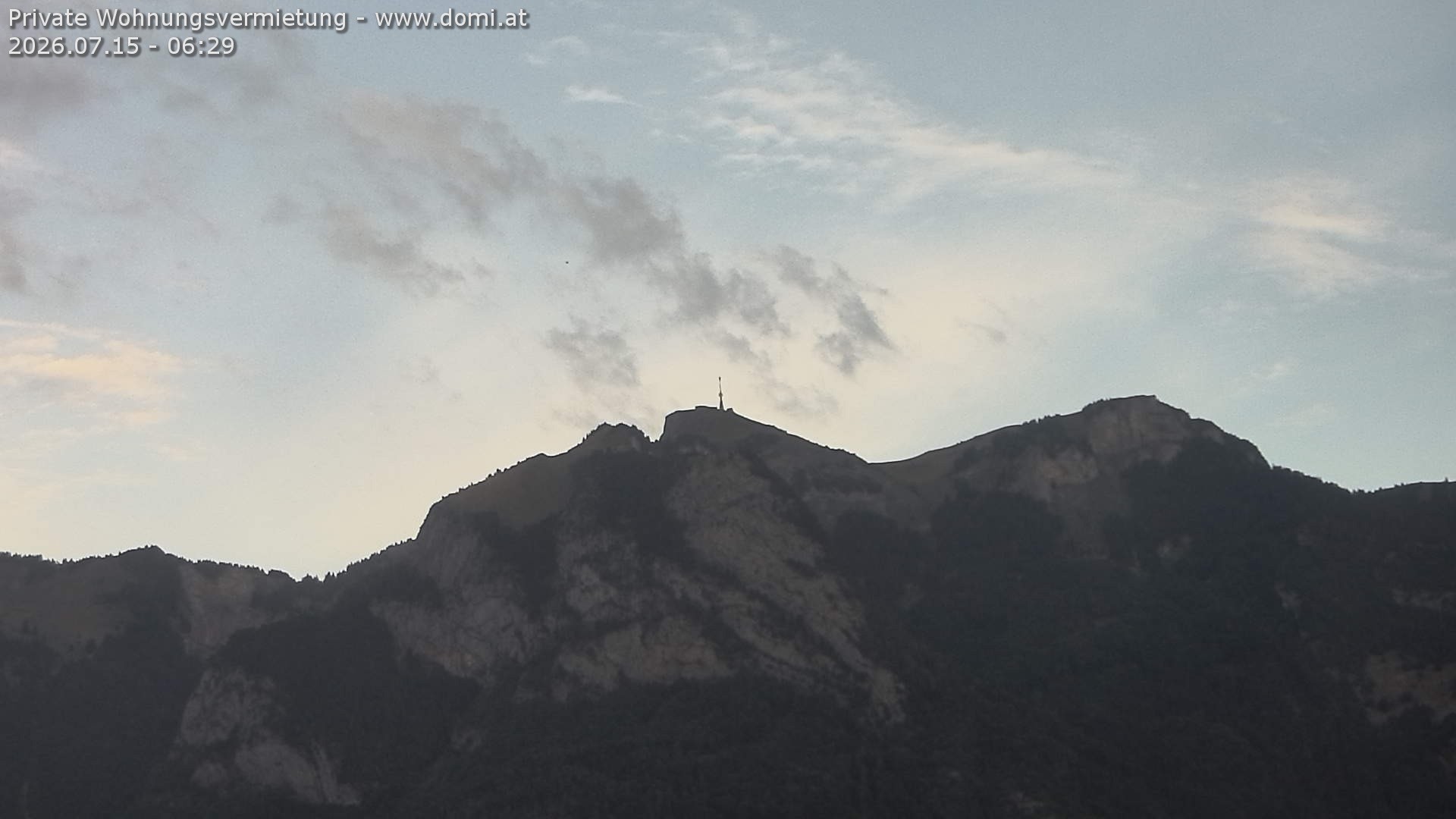 Archiv Foto Webcam Blick von Bangs, Feldkirch auf den Hohen Kasten