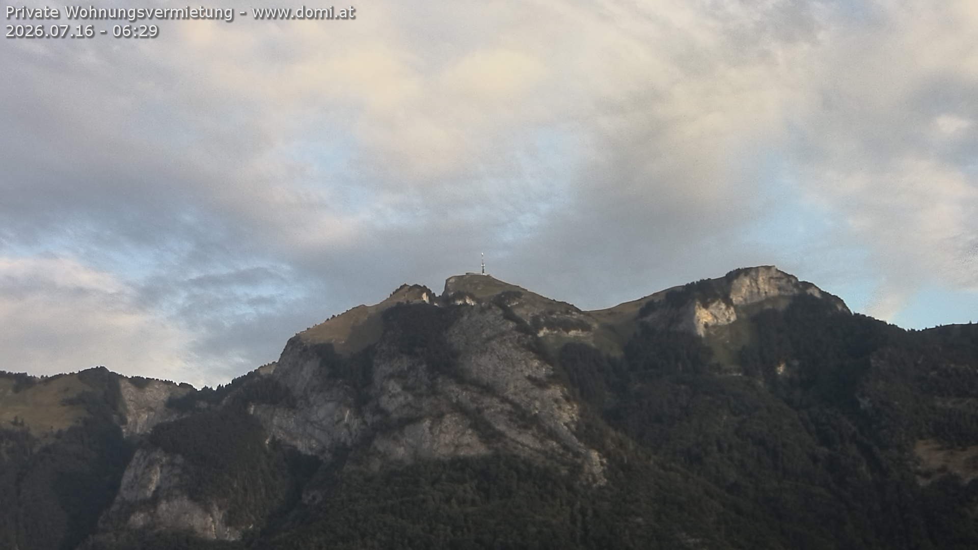 Archived image Webcam View of the Hoher Kasten from Bangs, Feldkirch