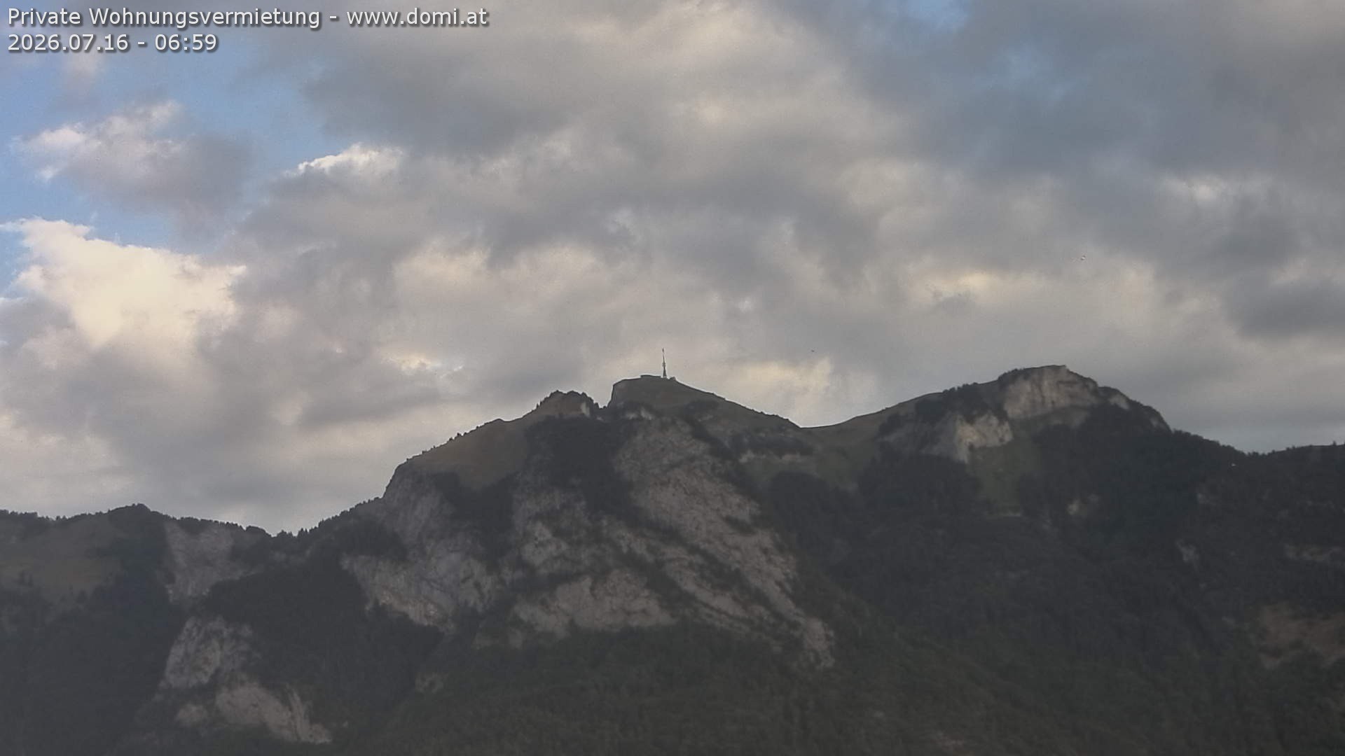 Archived image Webcam View of the Hoher Kasten from Bangs, Feldkirch