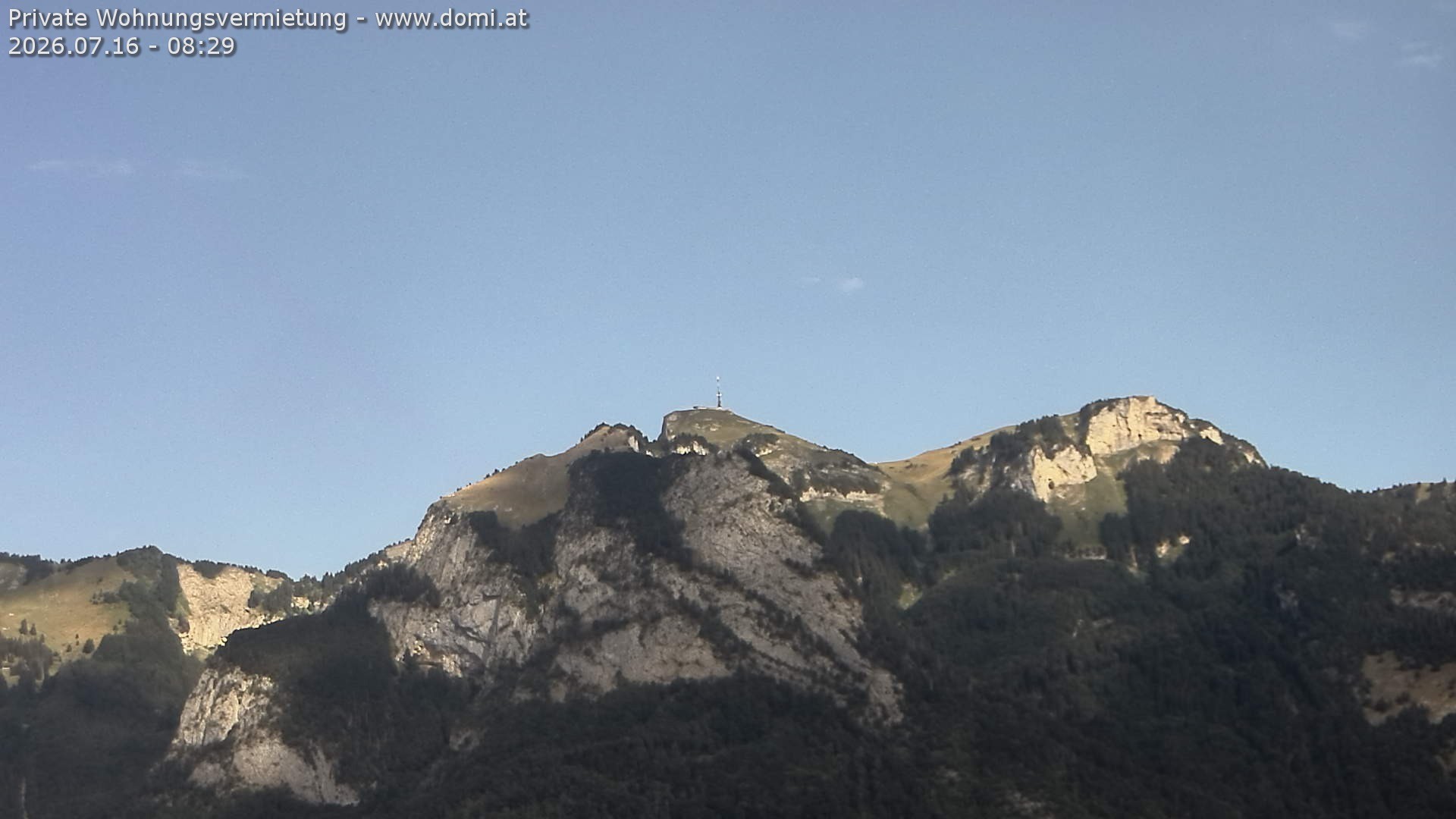 Archived image Webcam View of the Hoher Kasten from Bangs, Feldkirch