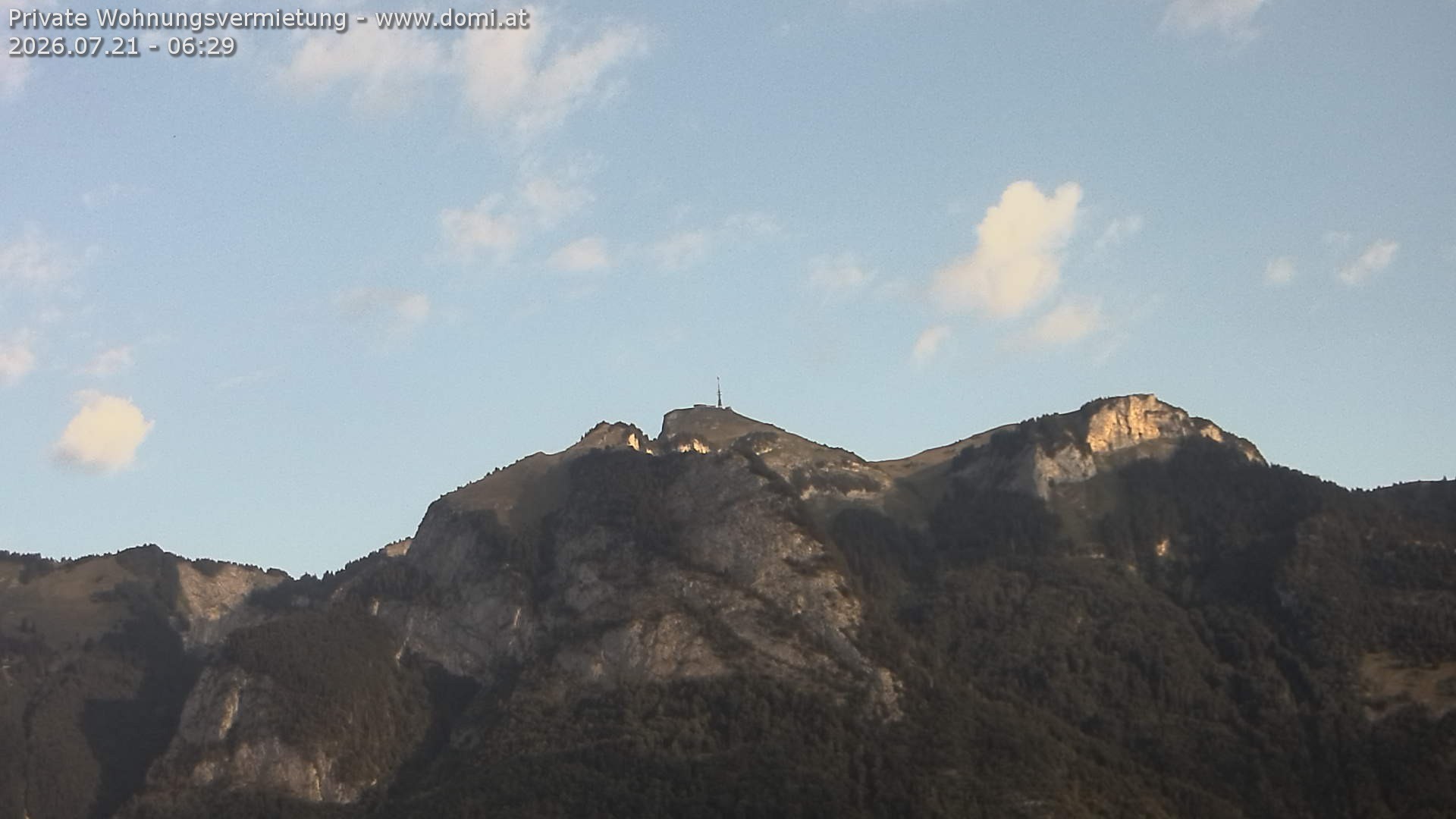 Archived image Webcam View of the Hoher Kasten from Bangs, Feldkirch