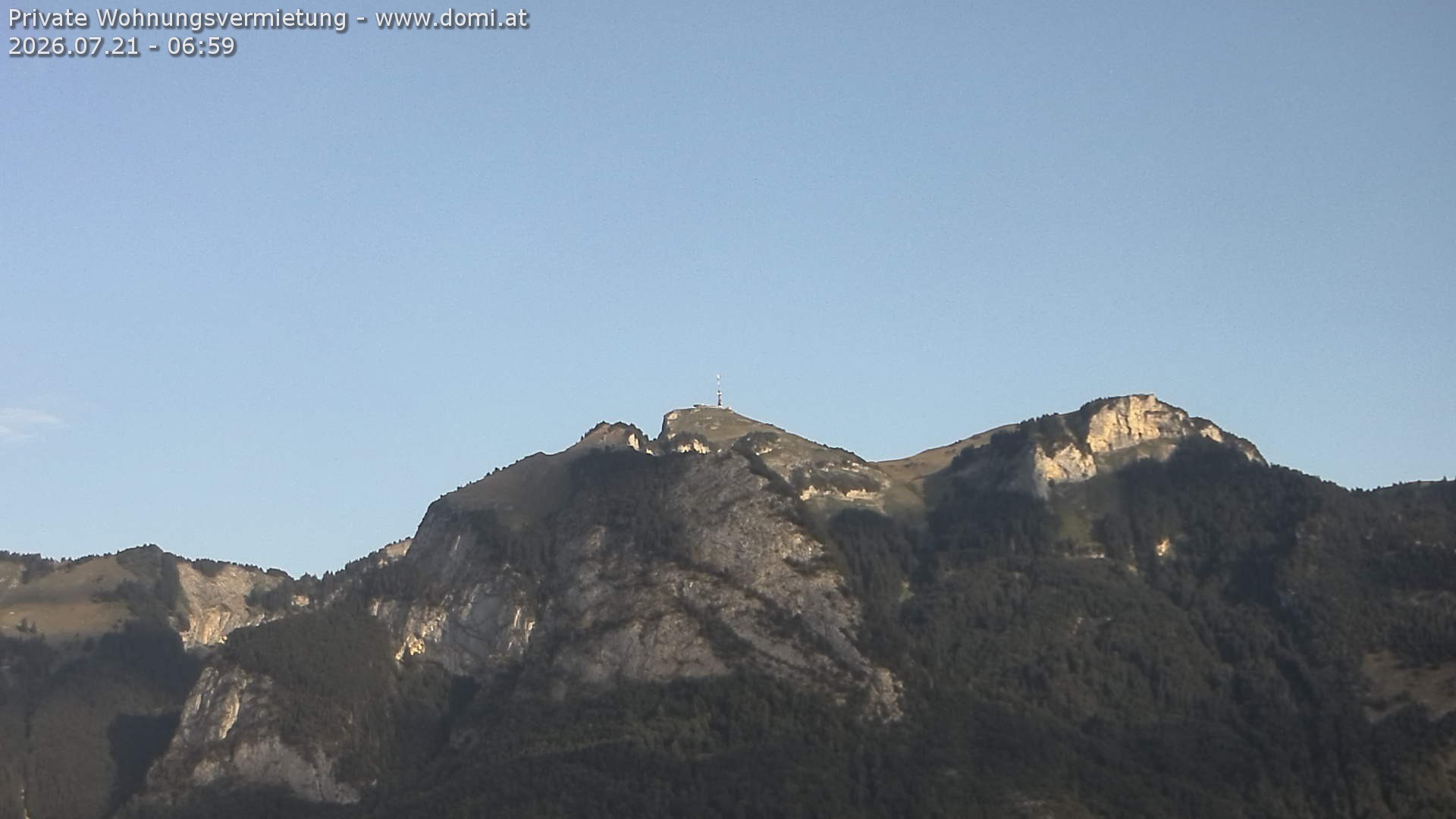 Archived image Webcam View of the Hoher Kasten from Bangs, Feldkirch