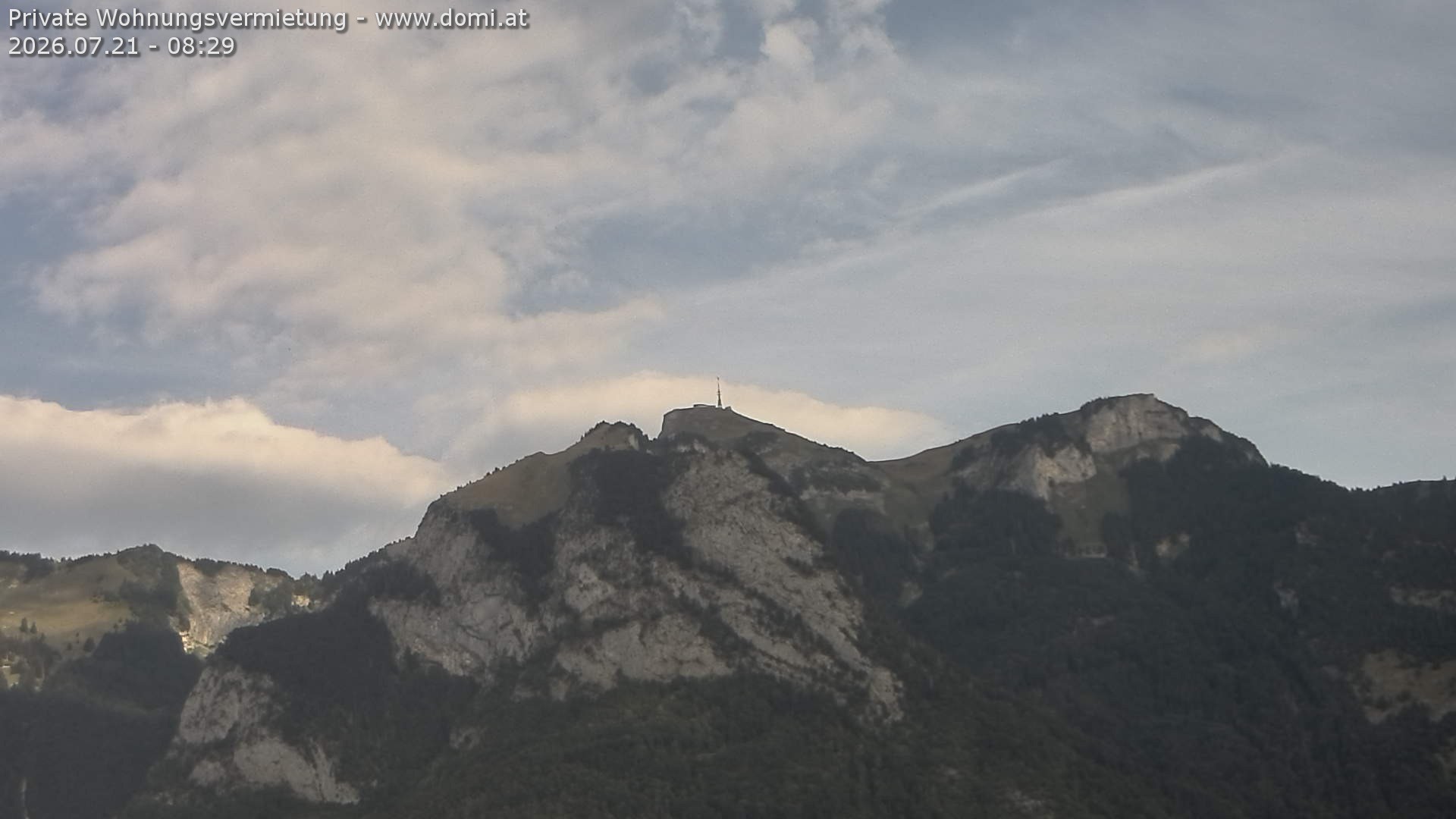 Archived image Webcam View of the Hoher Kasten from Bangs, Feldkirch