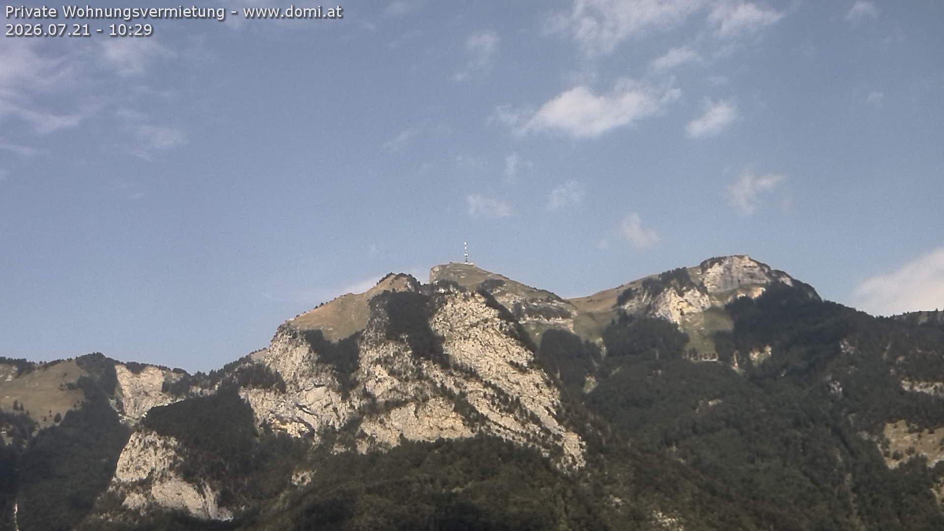 Archived image Webcam View of the Hoher Kasten from Bangs, Feldkirch