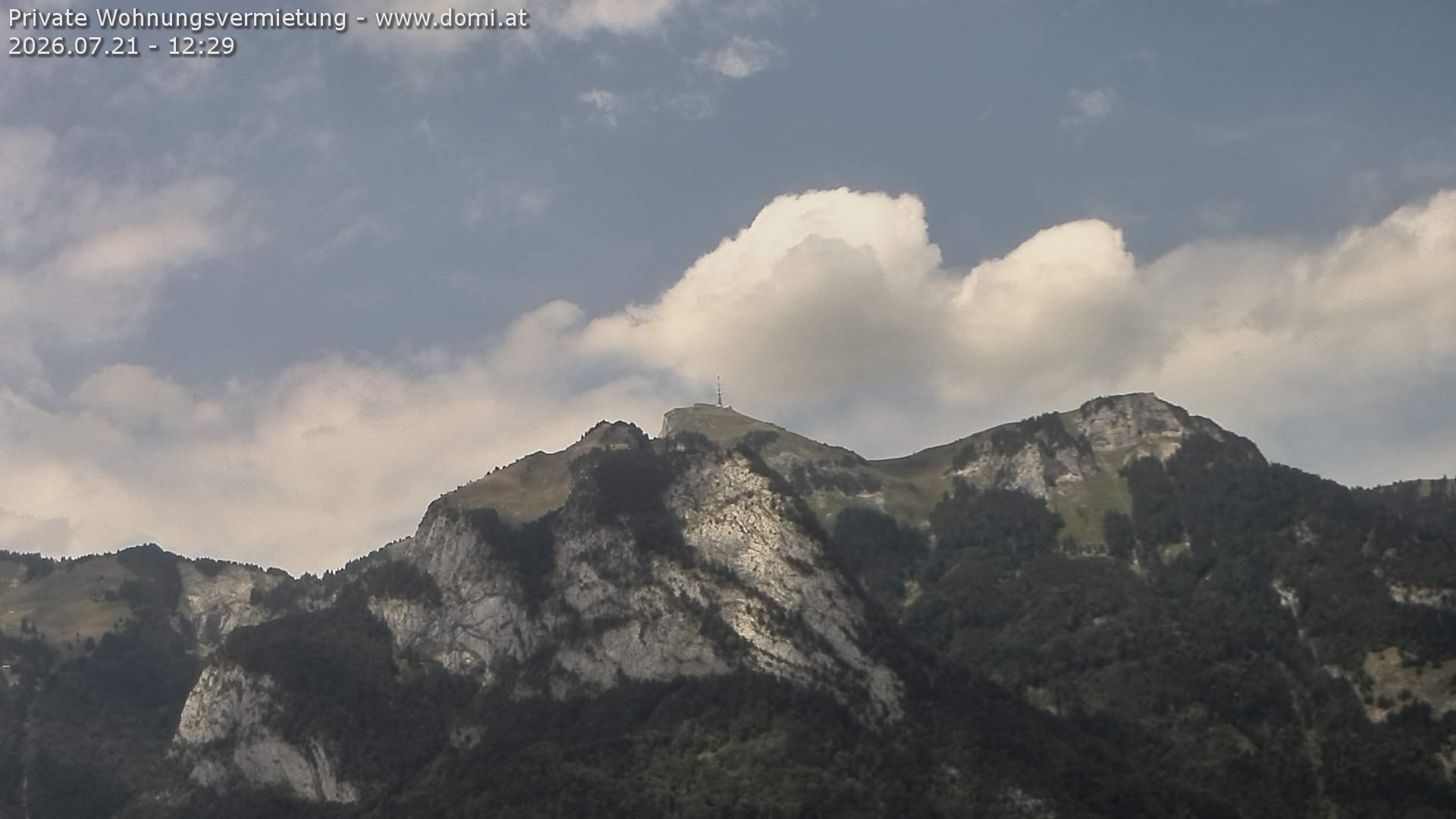 Archived image Webcam View of the Hoher Kasten from Bangs, Feldkirch