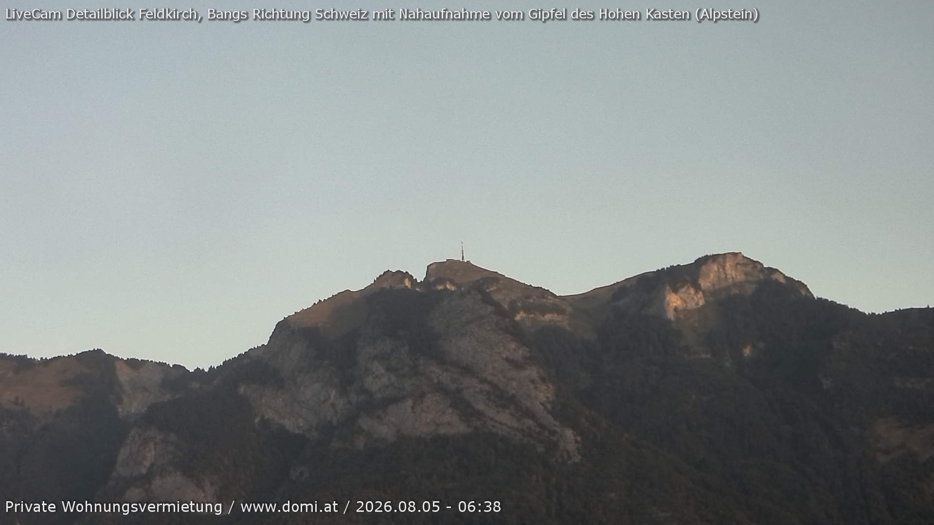 Archiv Foto Webcam Blick von Bangs, Feldkirch auf den Hohen Kasten