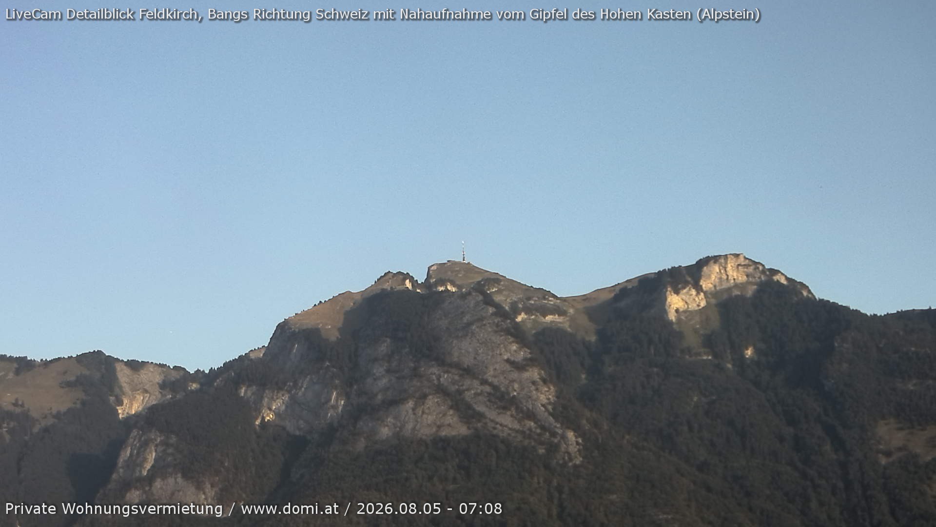 Archiv Foto Webcam Blick von Bangs, Feldkirch auf den Hohen Kasten