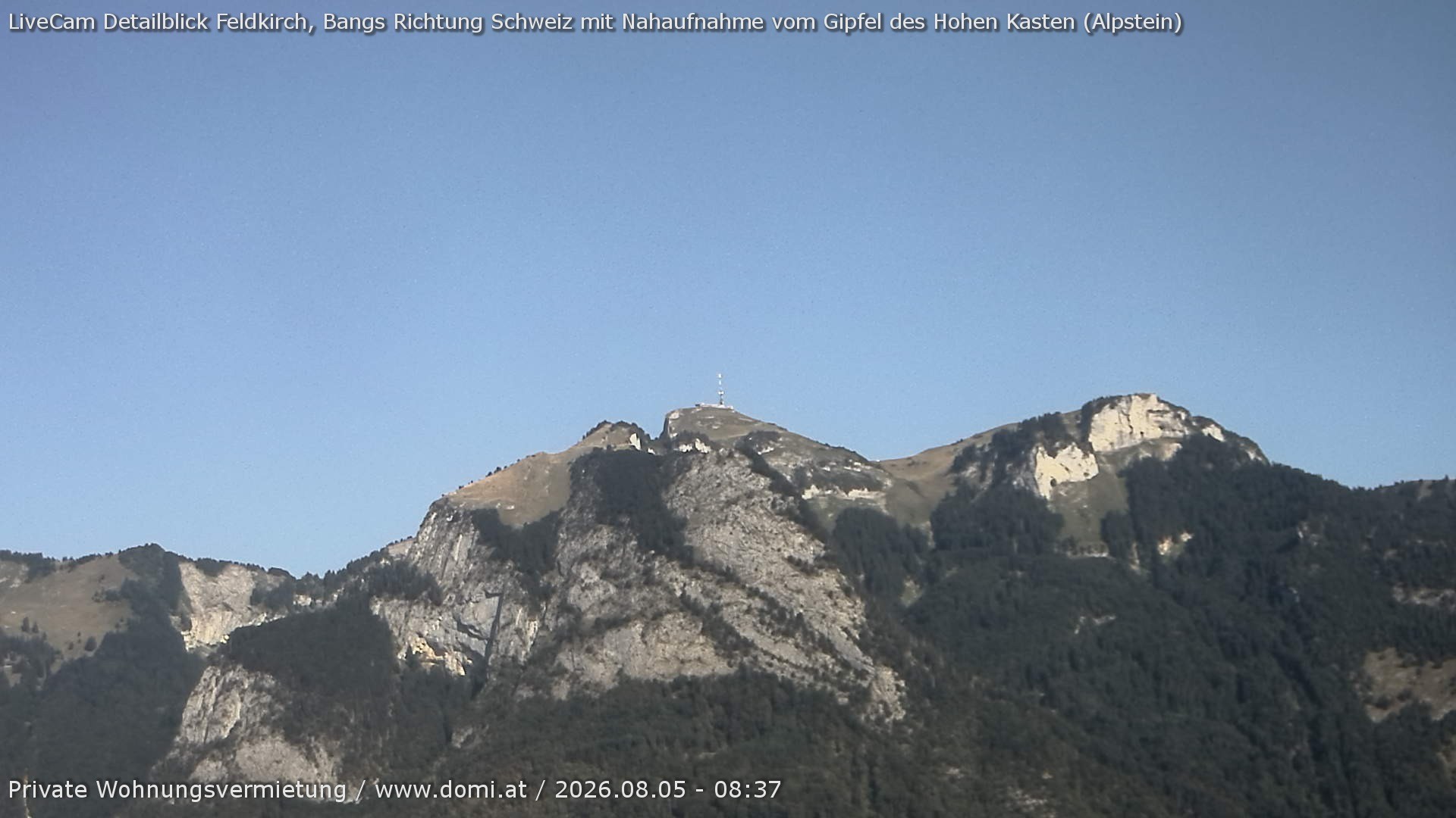 Archiv Foto Webcam Blick von Bangs, Feldkirch auf den Hohen Kasten