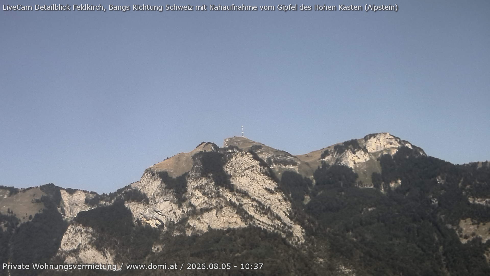 Archiv Foto Webcam Blick von Bangs, Feldkirch auf den Hohen Kasten