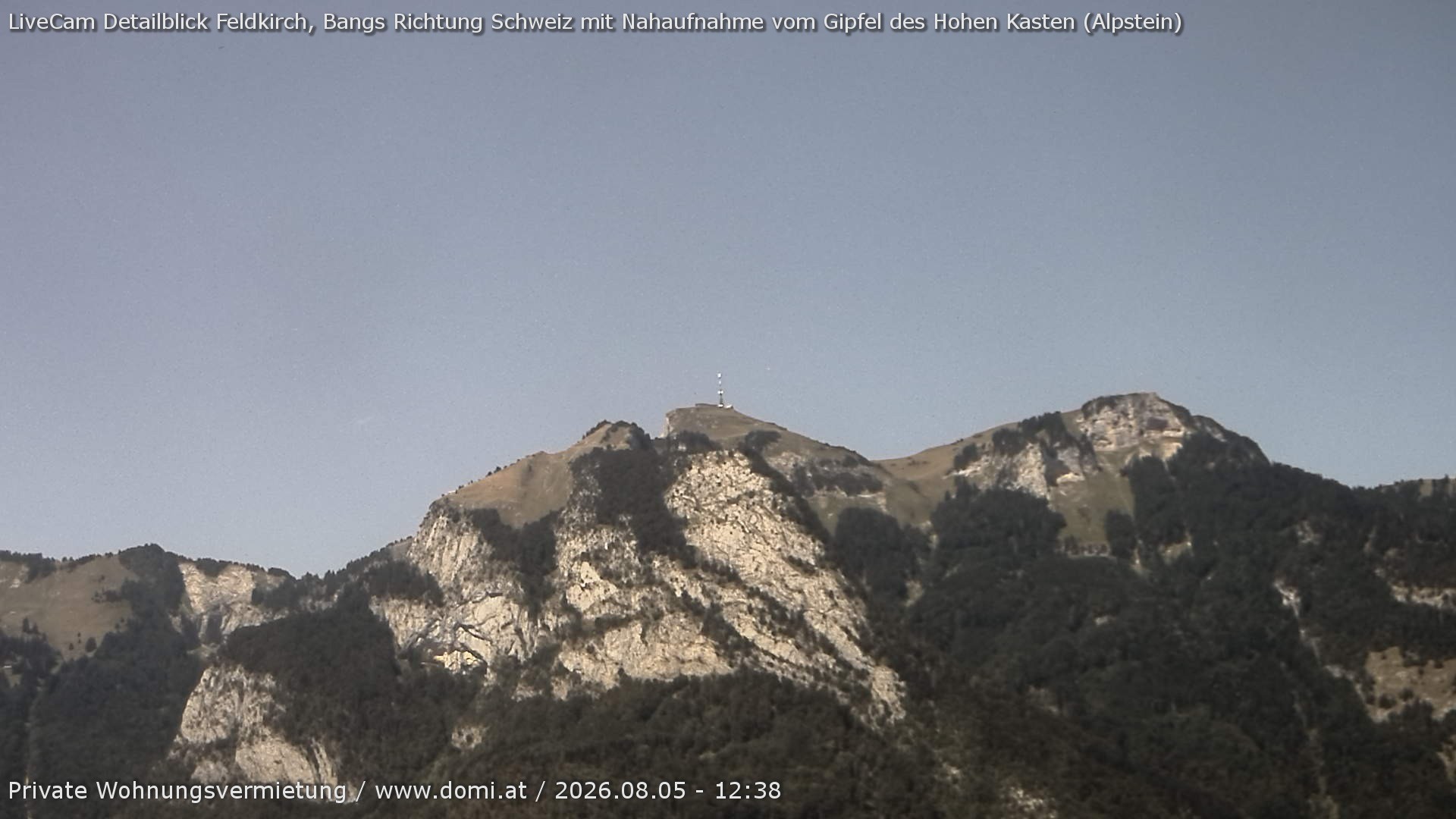 Archiv Foto Webcam Blick von Bangs, Feldkirch auf den Hohen Kasten