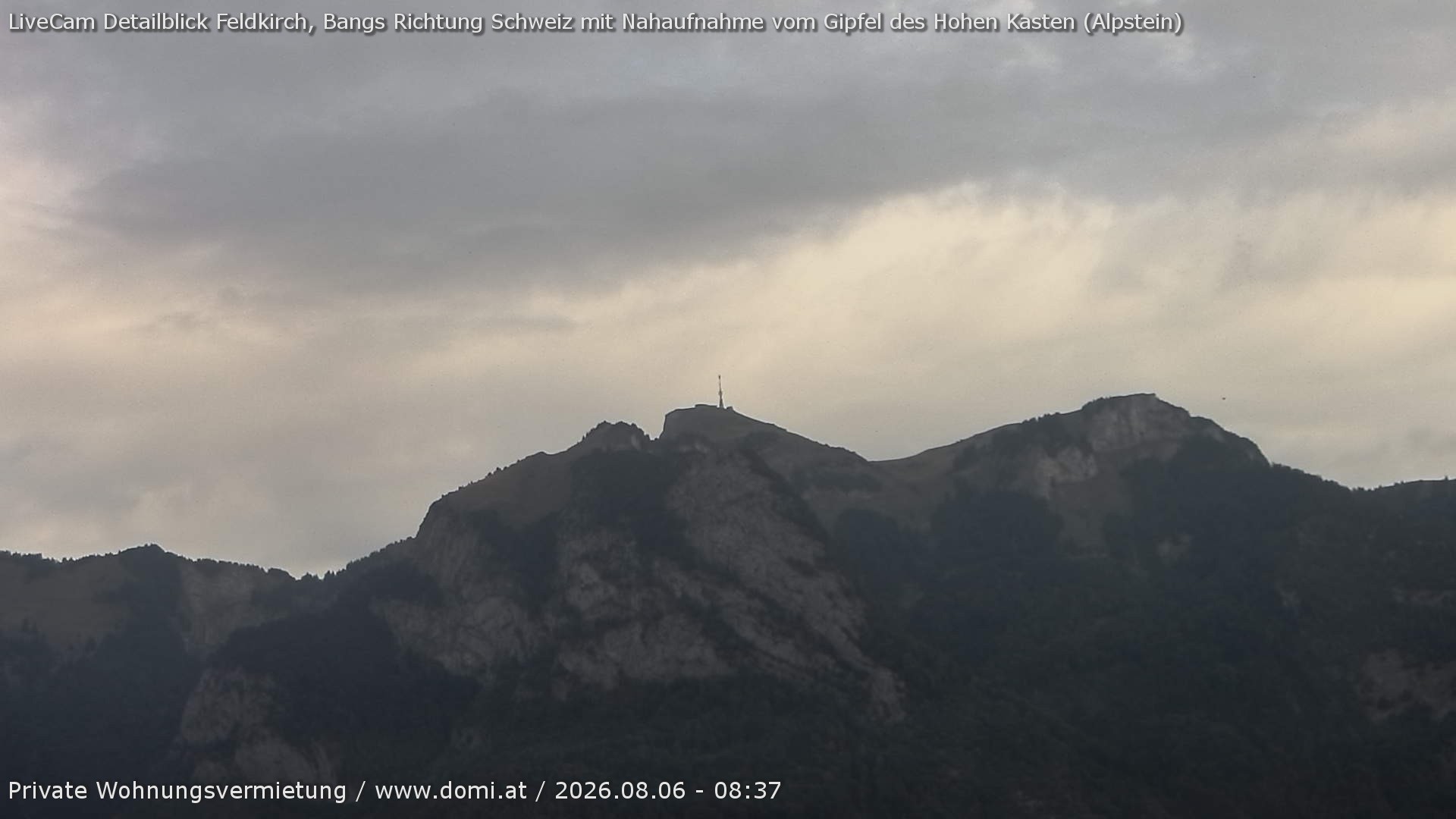 Archiv Foto Webcam Blick von Bangs, Feldkirch auf den Hohen Kasten