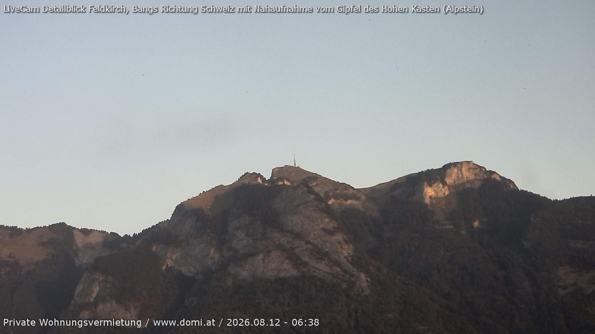 Archiv Foto Webcam Blick von Bangs, Feldkirch auf den Hohen Kasten