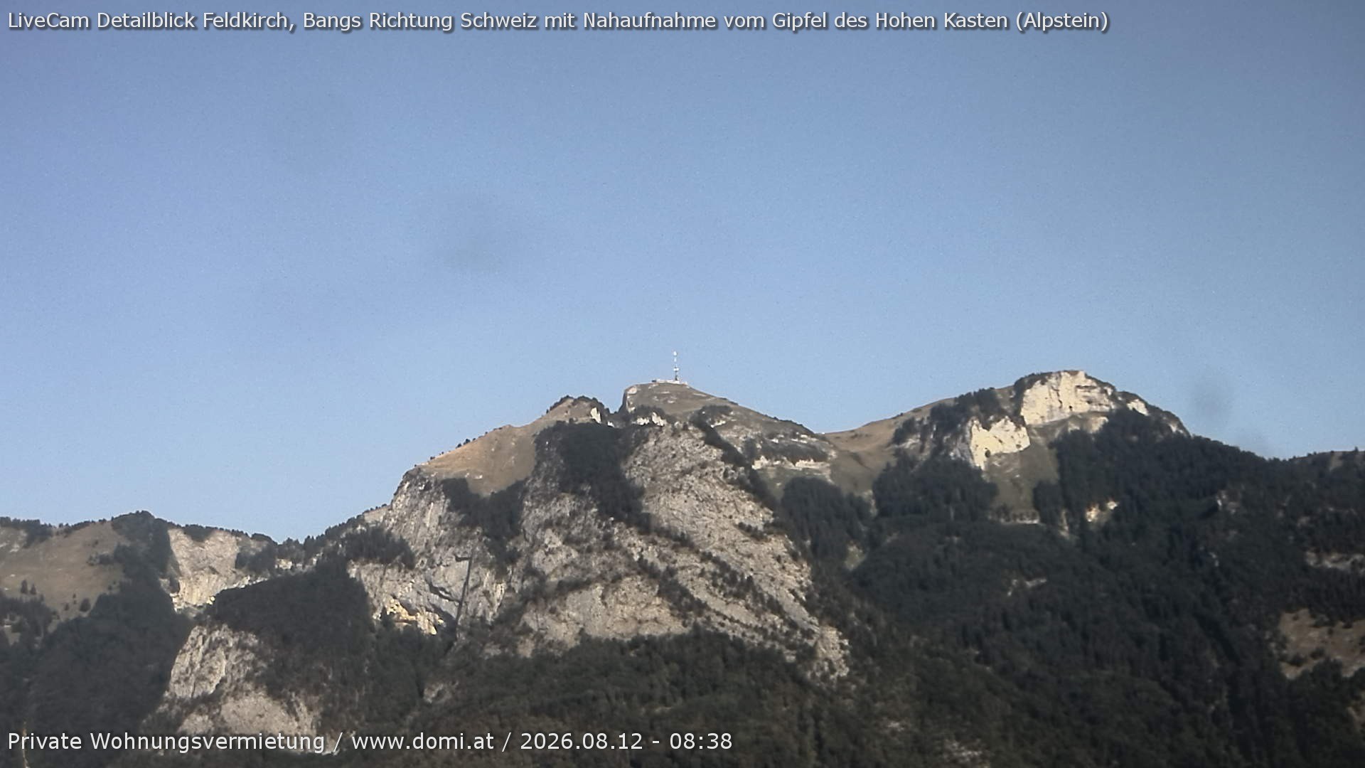 Archiv Foto Webcam Blick von Bangs, Feldkirch auf den Hohen Kasten