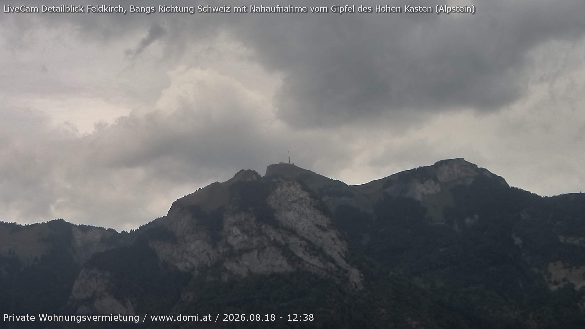 Archiv Foto Webcam Blick von Bangs, Feldkirch auf den Hohen Kasten