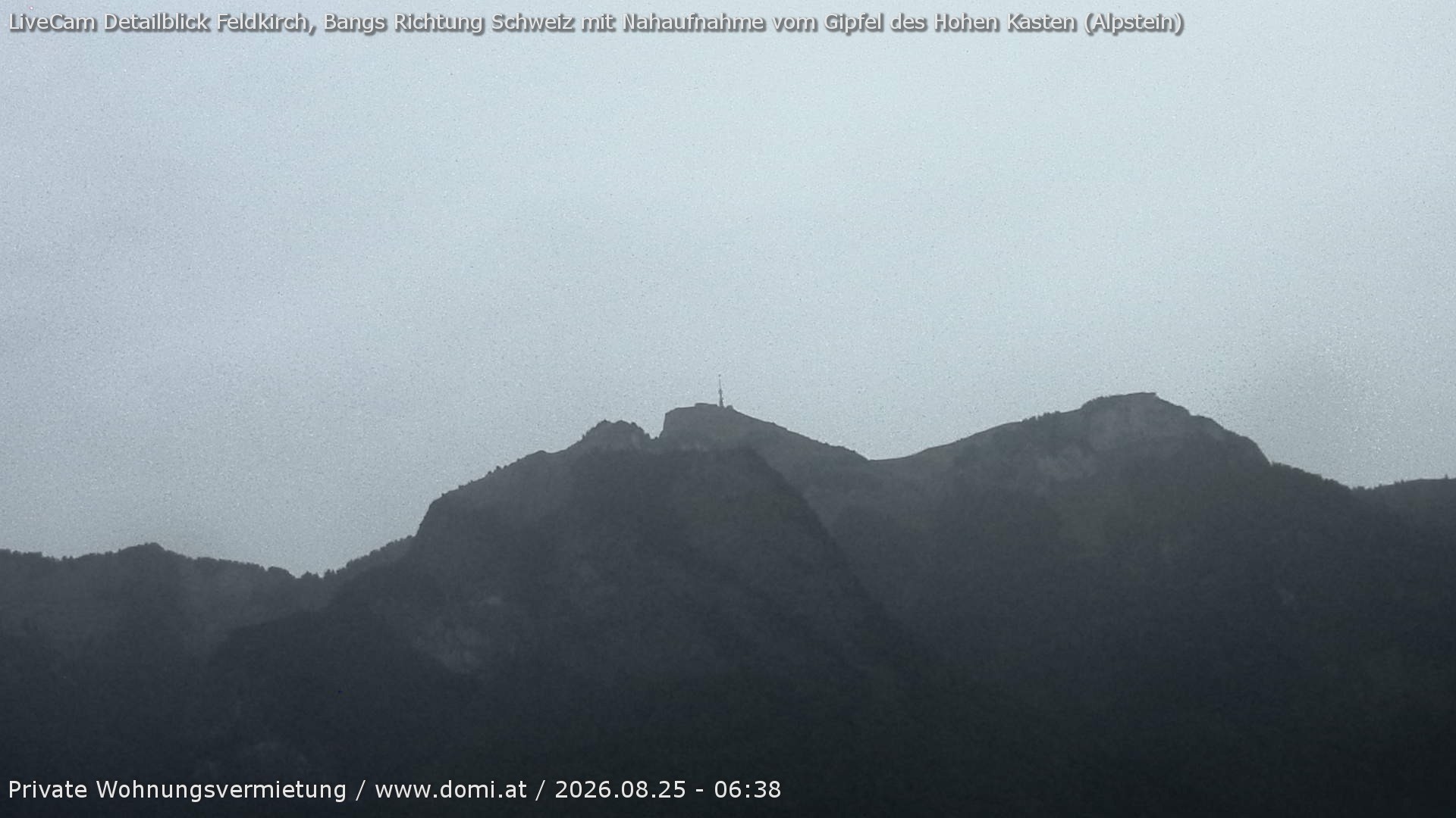 Archiv Foto Webcam Blick von Bangs, Feldkirch auf den Hohen Kasten