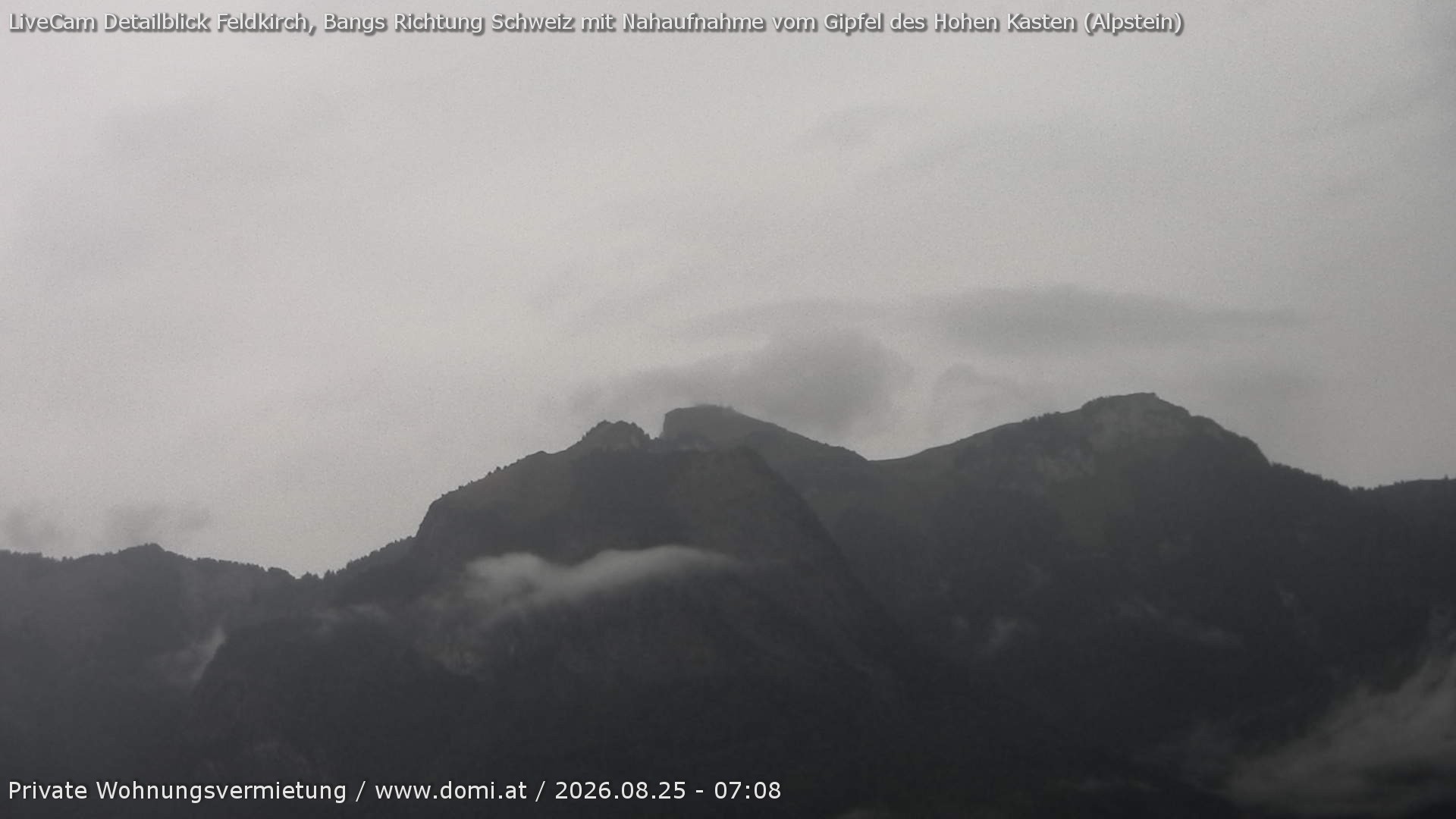 Archiv Foto Webcam Blick von Bangs, Feldkirch auf den Hohen Kasten