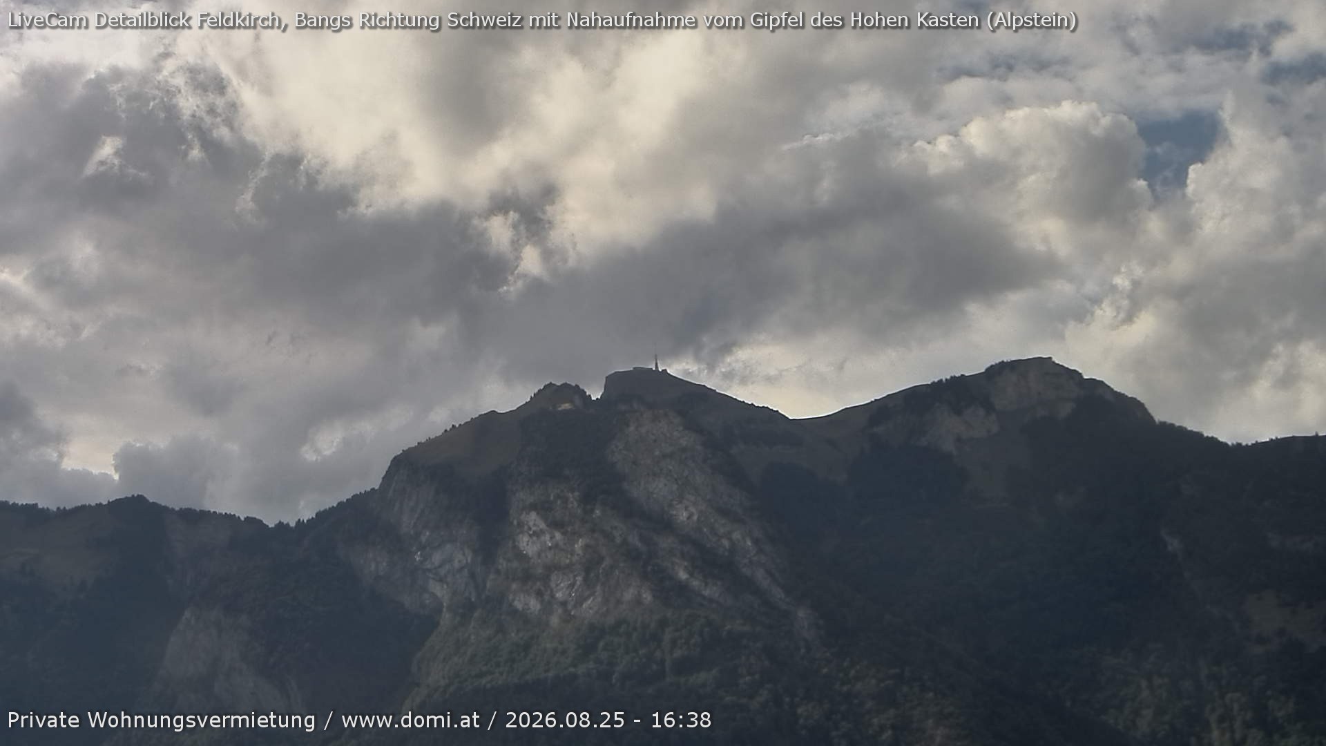 Archiv Foto Webcam Blick von Bangs, Feldkirch auf den Hohen Kasten