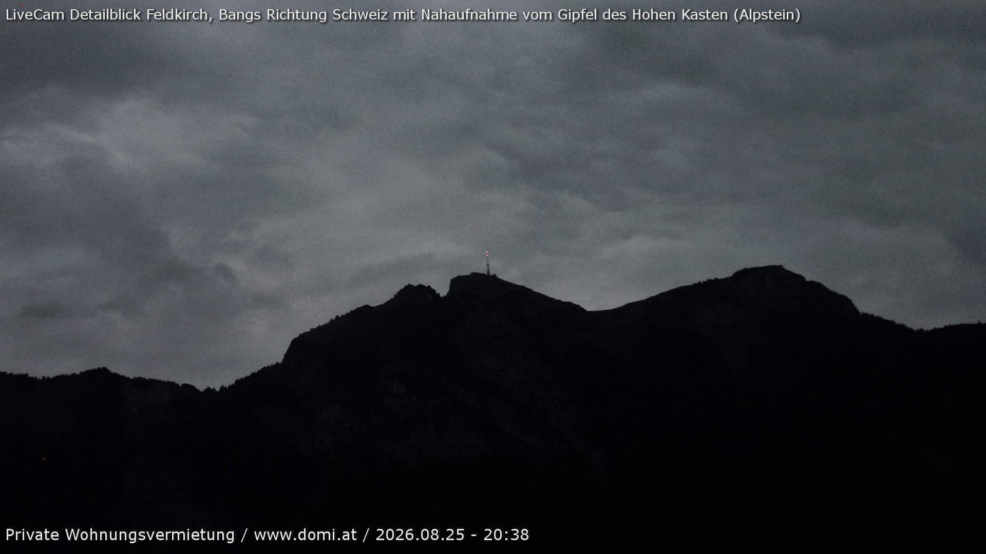 Archiv Foto Webcam Blick von Bangs, Feldkirch auf den Hohen Kasten