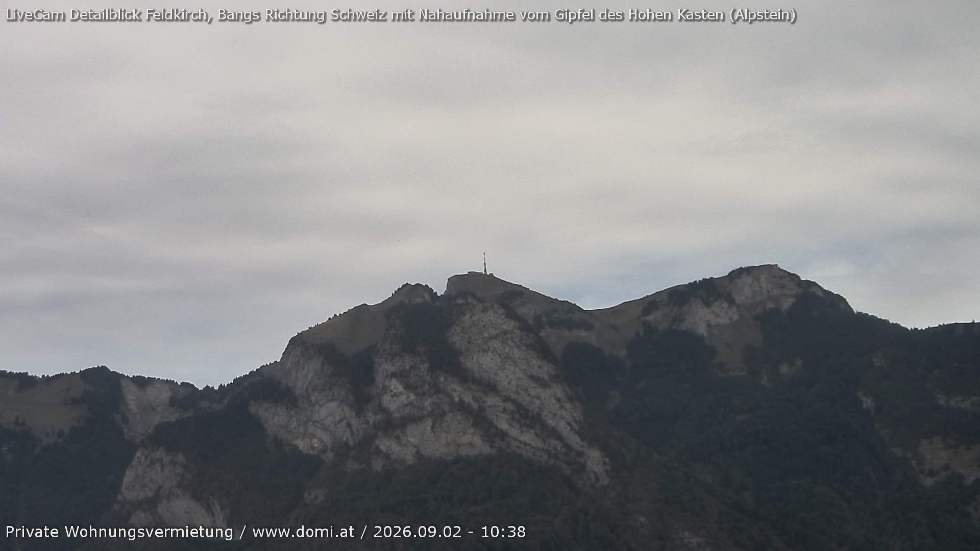 Archiv Foto Webcam Blick von Bangs, Feldkirch auf den Hohen Kasten