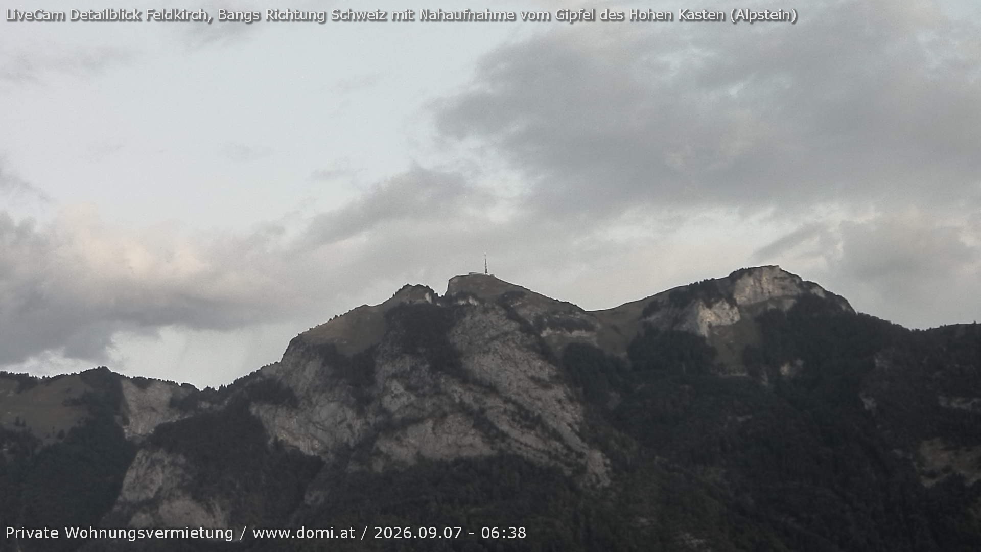 Archiv Foto Webcam Blick von Bangs, Feldkirch auf den Hohen Kasten