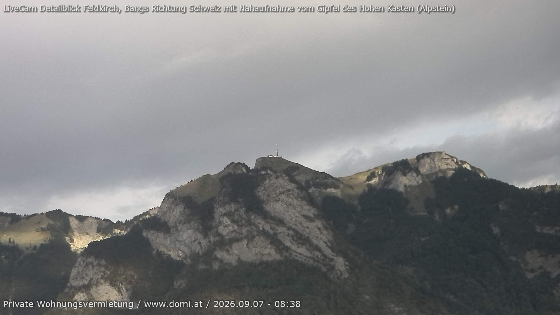 Archiv Foto Webcam Blick von Bangs, Feldkirch auf den Hohen Kasten