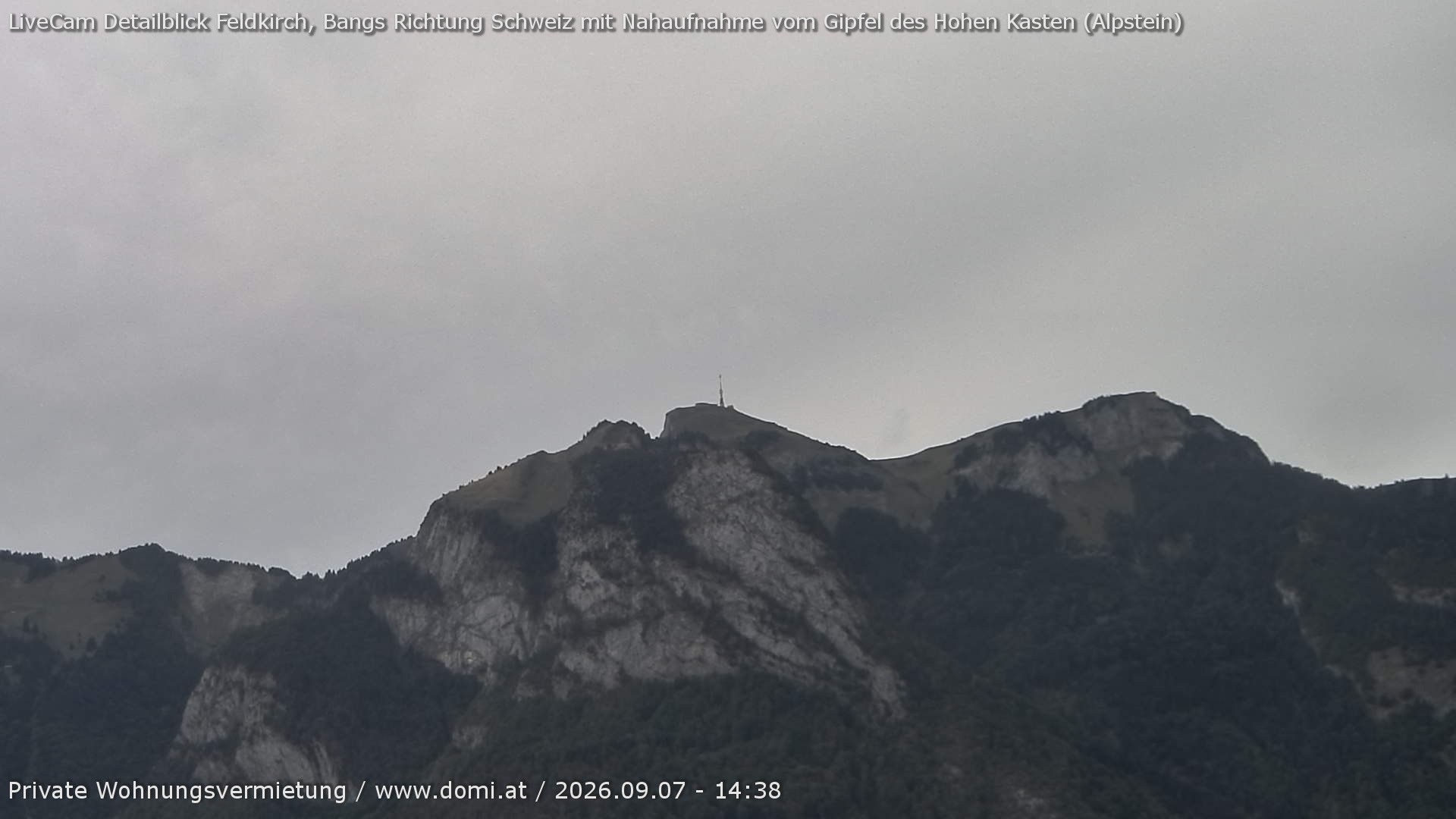 Archiv Foto Webcam Blick von Bangs, Feldkirch auf den Hohen Kasten